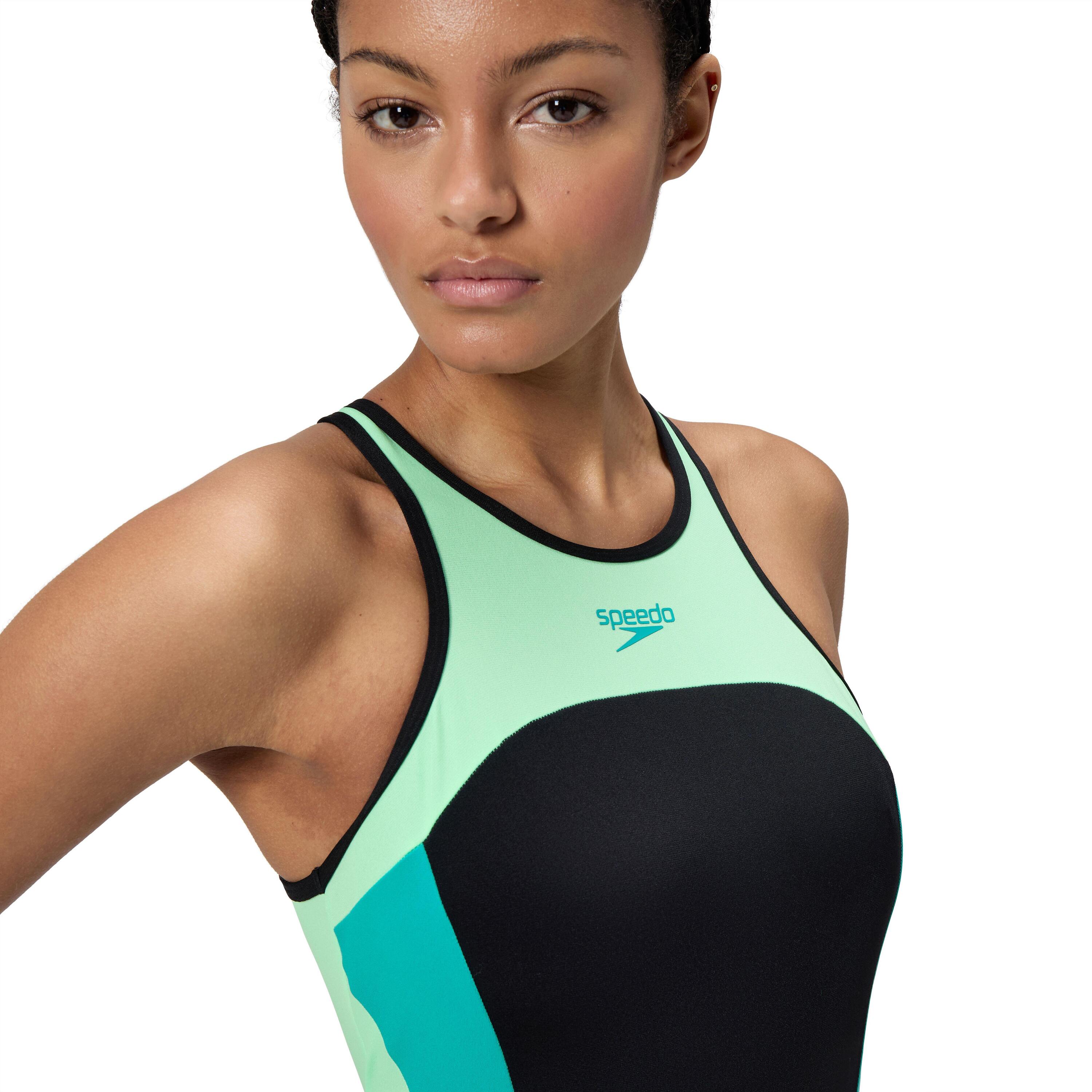 Strój kąpielowy jednoczęściowy damski na basen Speedo High Neck Splice 5/7