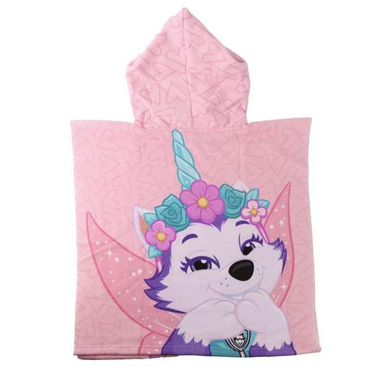 Serviette poncho avec capuche PAW PATROL Rose 2/4