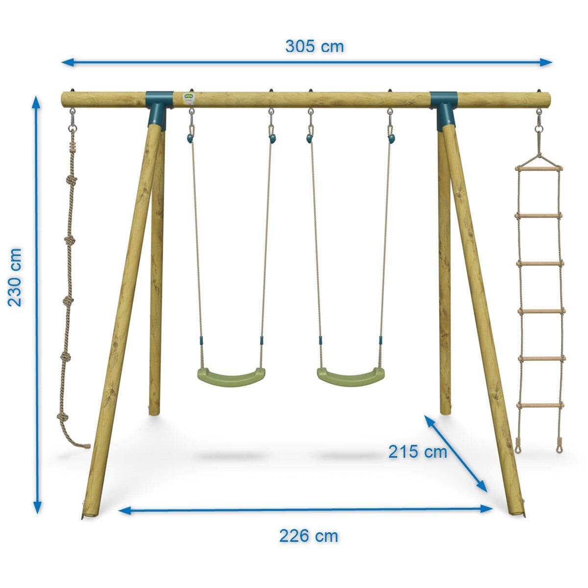 Portique bois 2,30 m Topwood ALTI 2 pour 4 enfants 3/7
