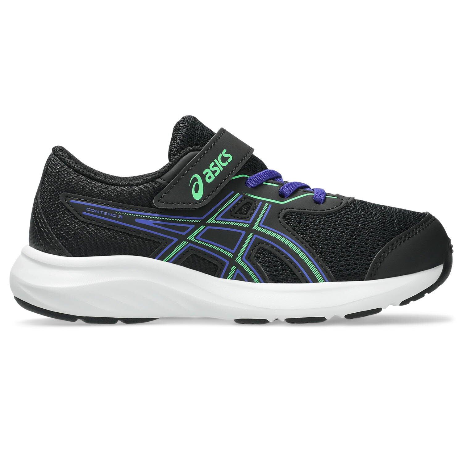 Asics - Chaussures De Running Enfants - Asics Contend 9 Ps - Black/vital Green - Chaussures De Sport - Noir|vert|violet - Decathlon