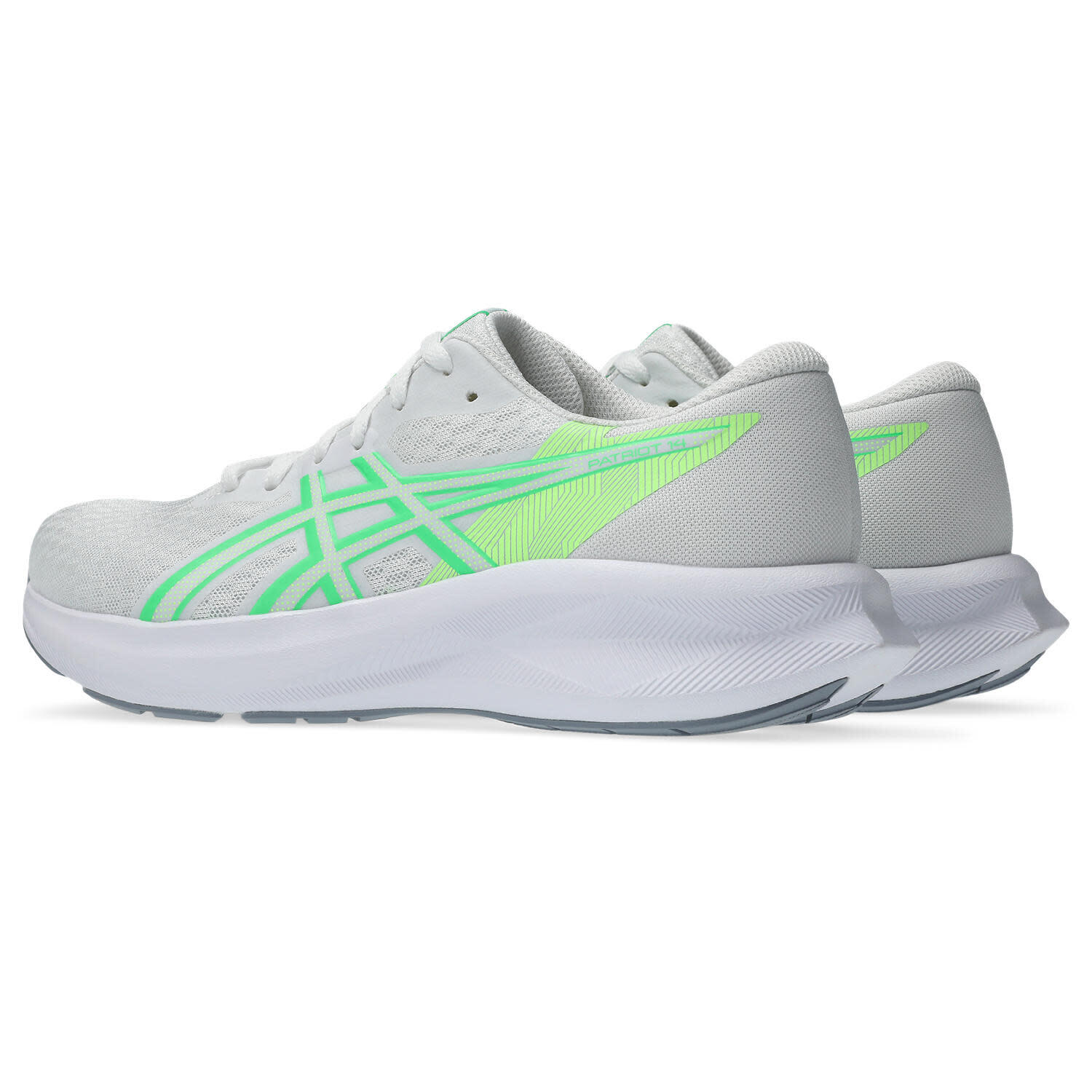 Chaussures De Running Femme - ASICS Patriot 14 W - White/Vital Green 3/7