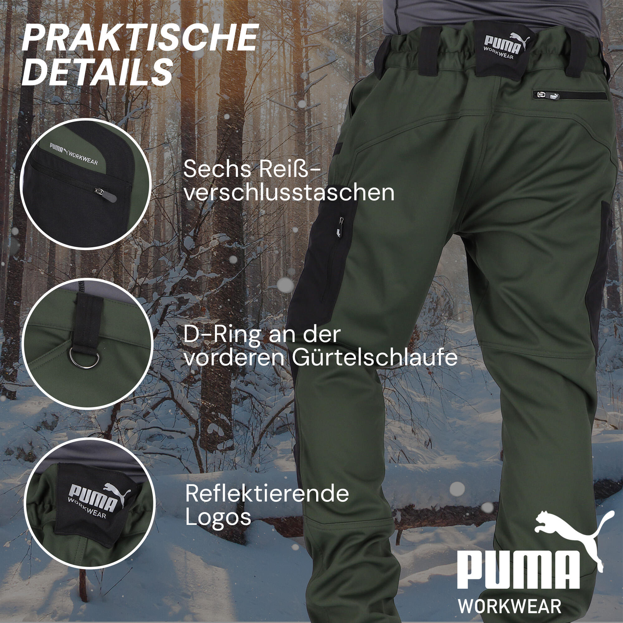 Puma Workwear ProOne Alpine pantalon outdoor doublé pour hommes 3/7