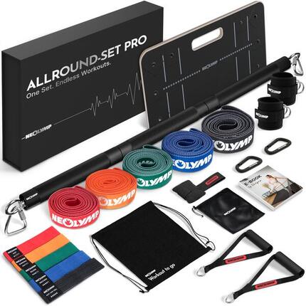 Allround Set Pro – 5 niveaux de résistance avec sac & rallonge de poignée