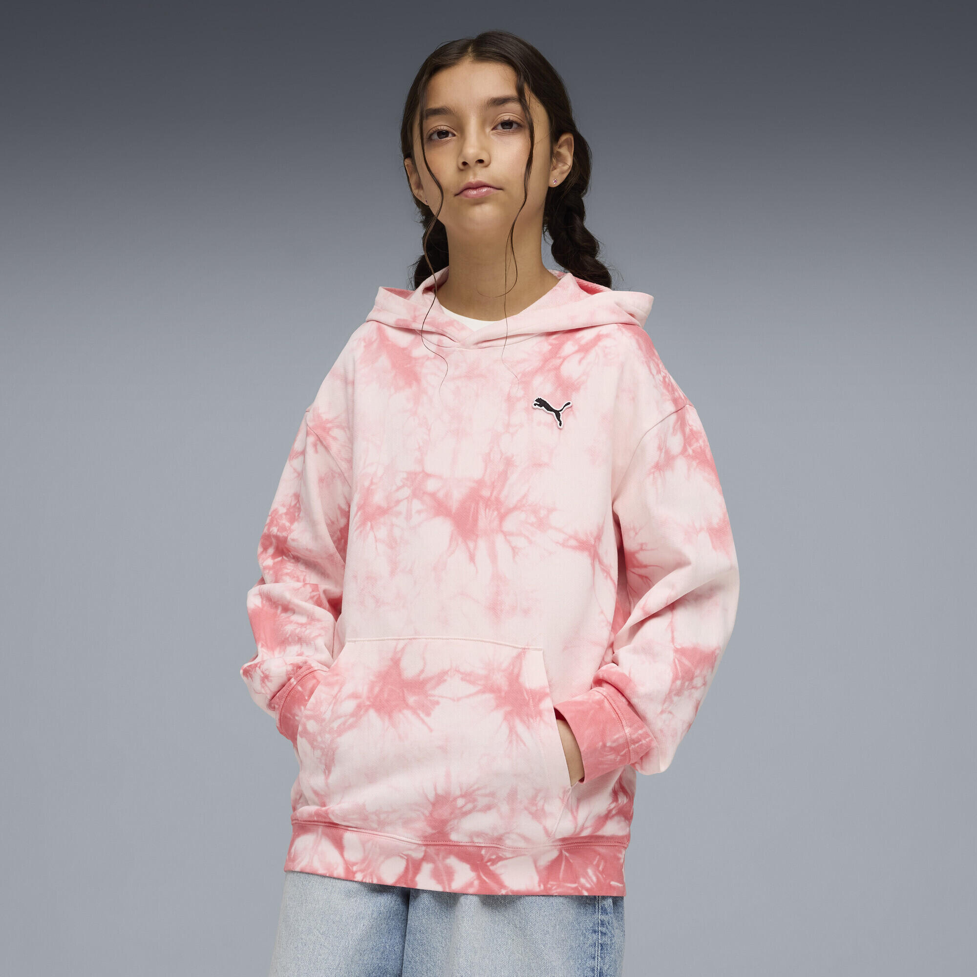 Felpa con cappuccio Essentials Tie-Dye dal taglio morbido per ragazzi PUMA 2/5