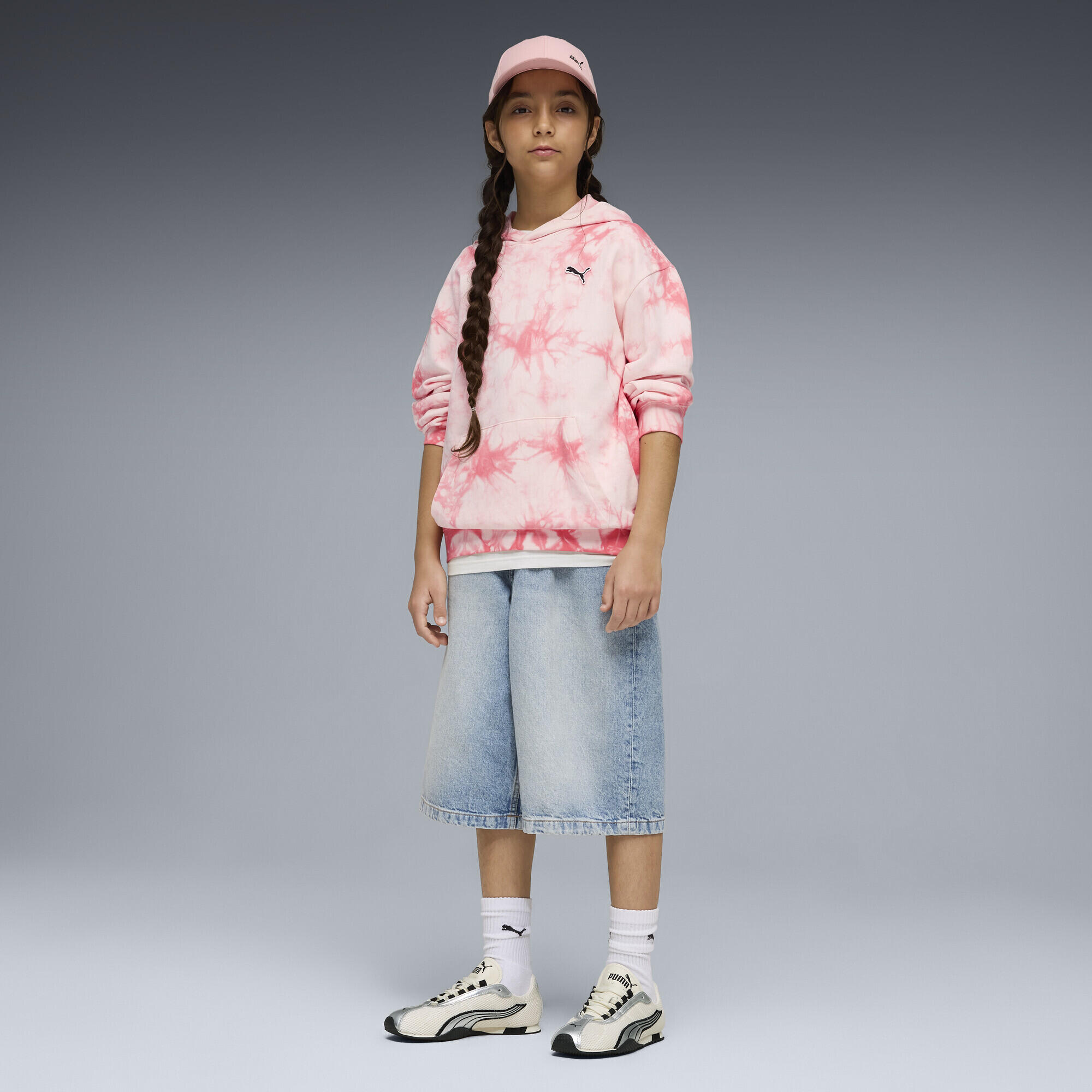 Felpa con cappuccio Essentials Tie-Dye dal taglio morbido per ragazzi PUMA 4/5