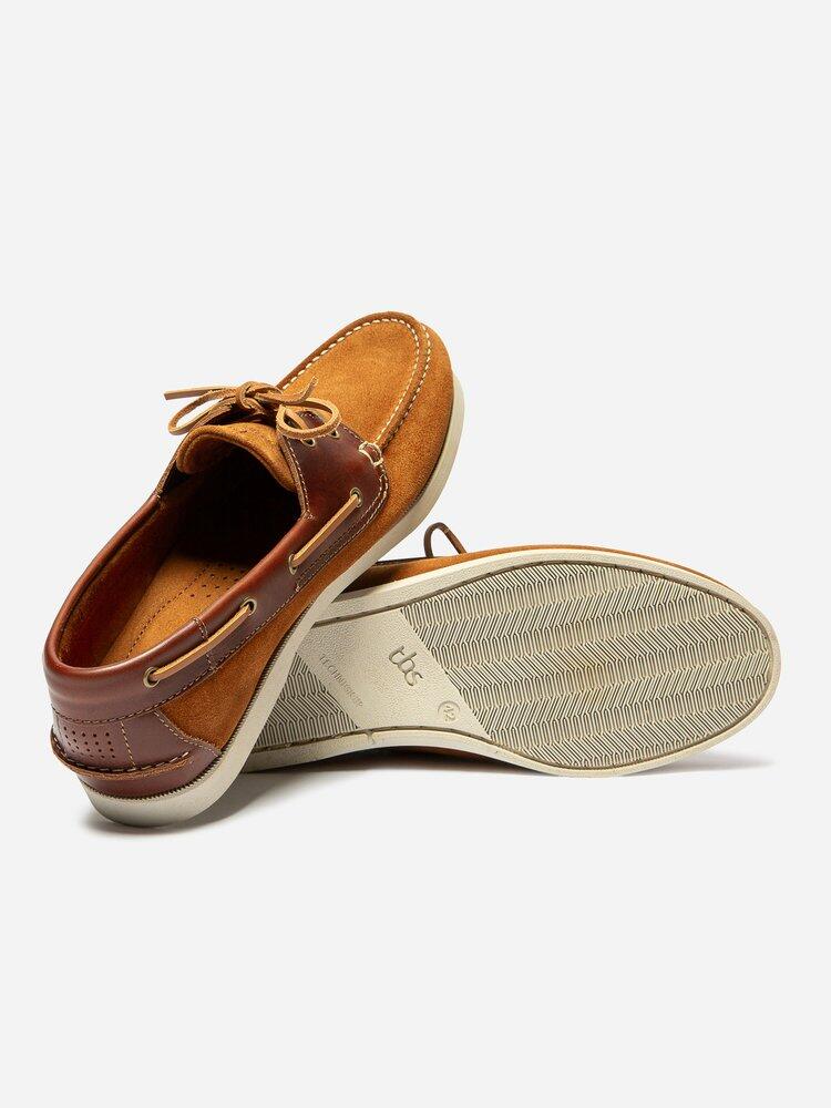 Chaussures bateau homme PHENIS Caramel / Acajou 4/4