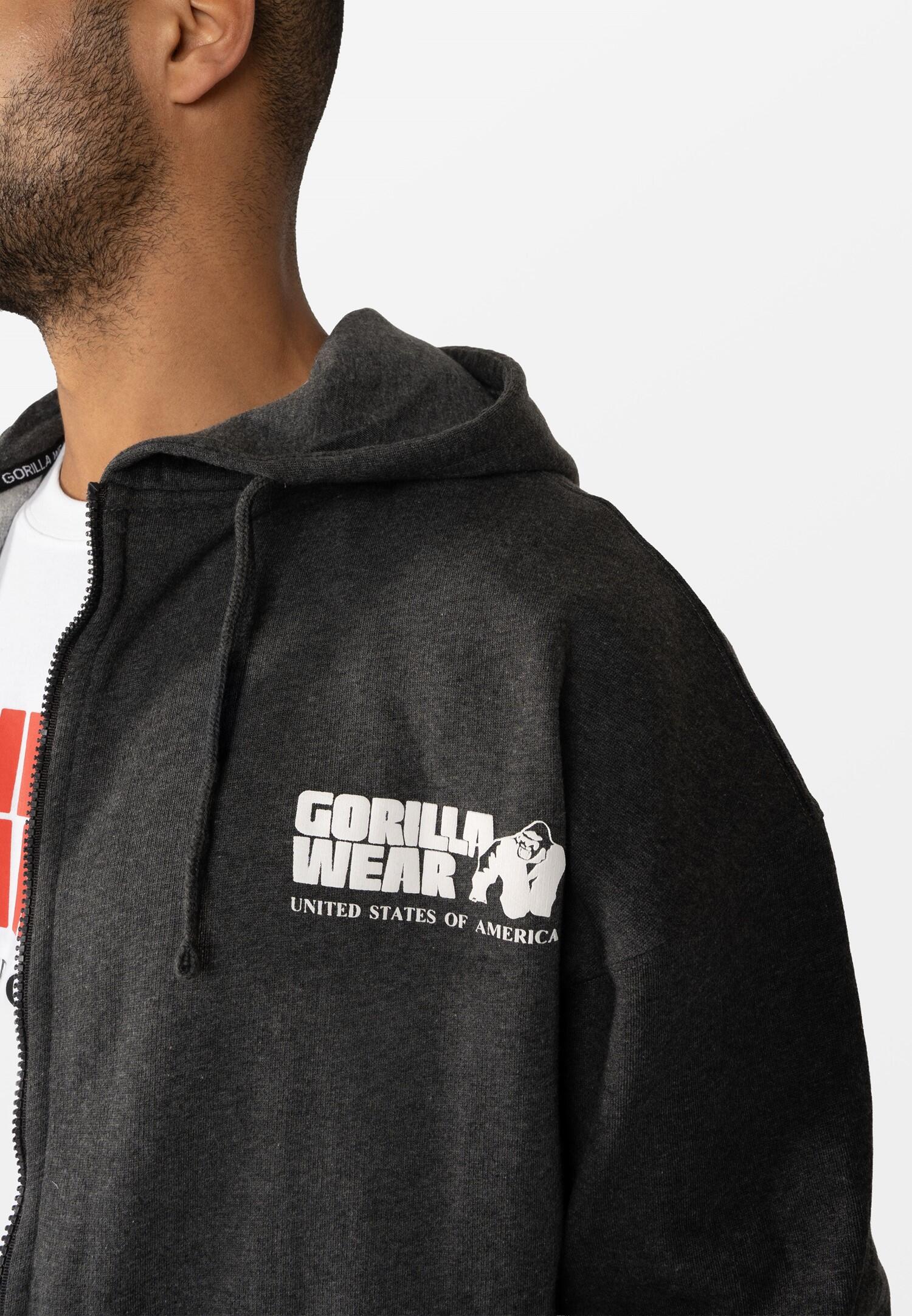 Classic Oversize Felpa con cappuccio con zip - Dark Grau Melange 3/6