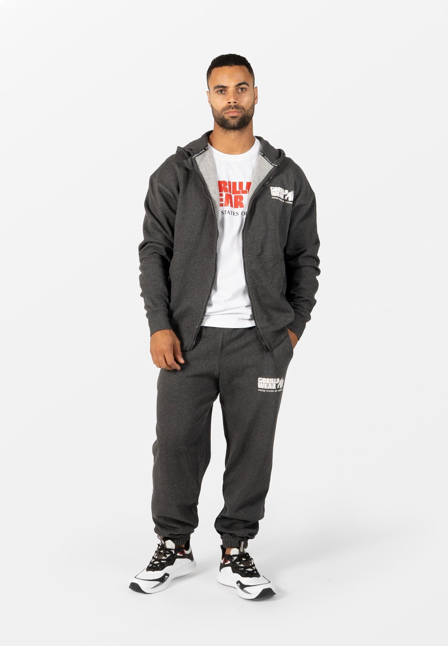 Classic Oversize Felpa con cappuccio con zip - Dark Grau Melange 5/6