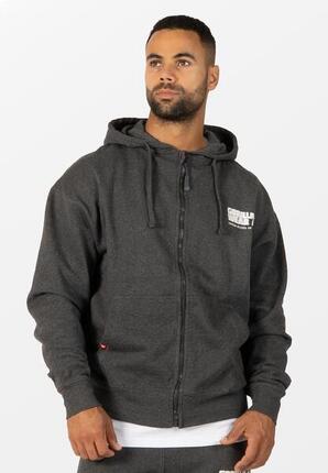 Classic Oversized Zipped Hoodie - Dark Grijs Melange