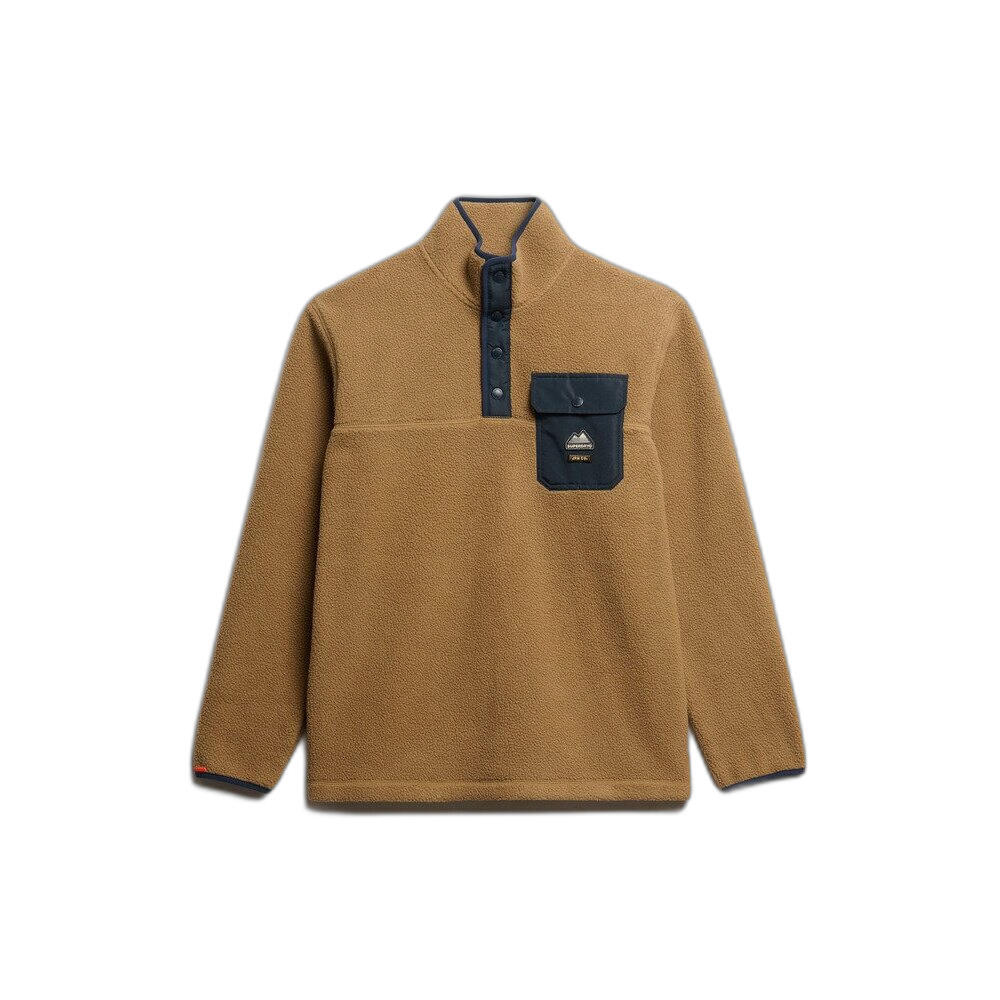 SUPERDRY Pullover in pile con colletto a bottoni a pressione Superdry Fuji