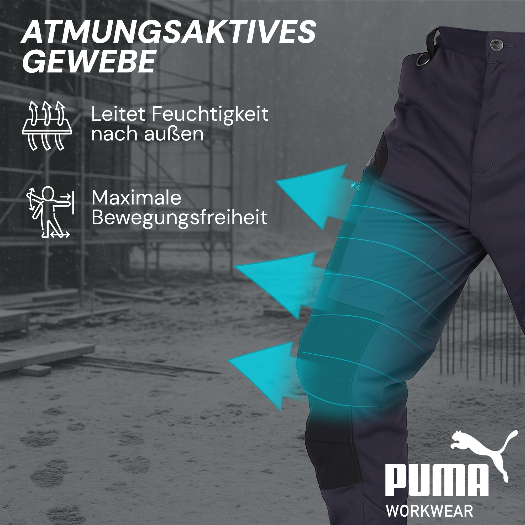 Puma Workwear ProOne Alpine gefütterte Outdoor Herrenhose 4/7