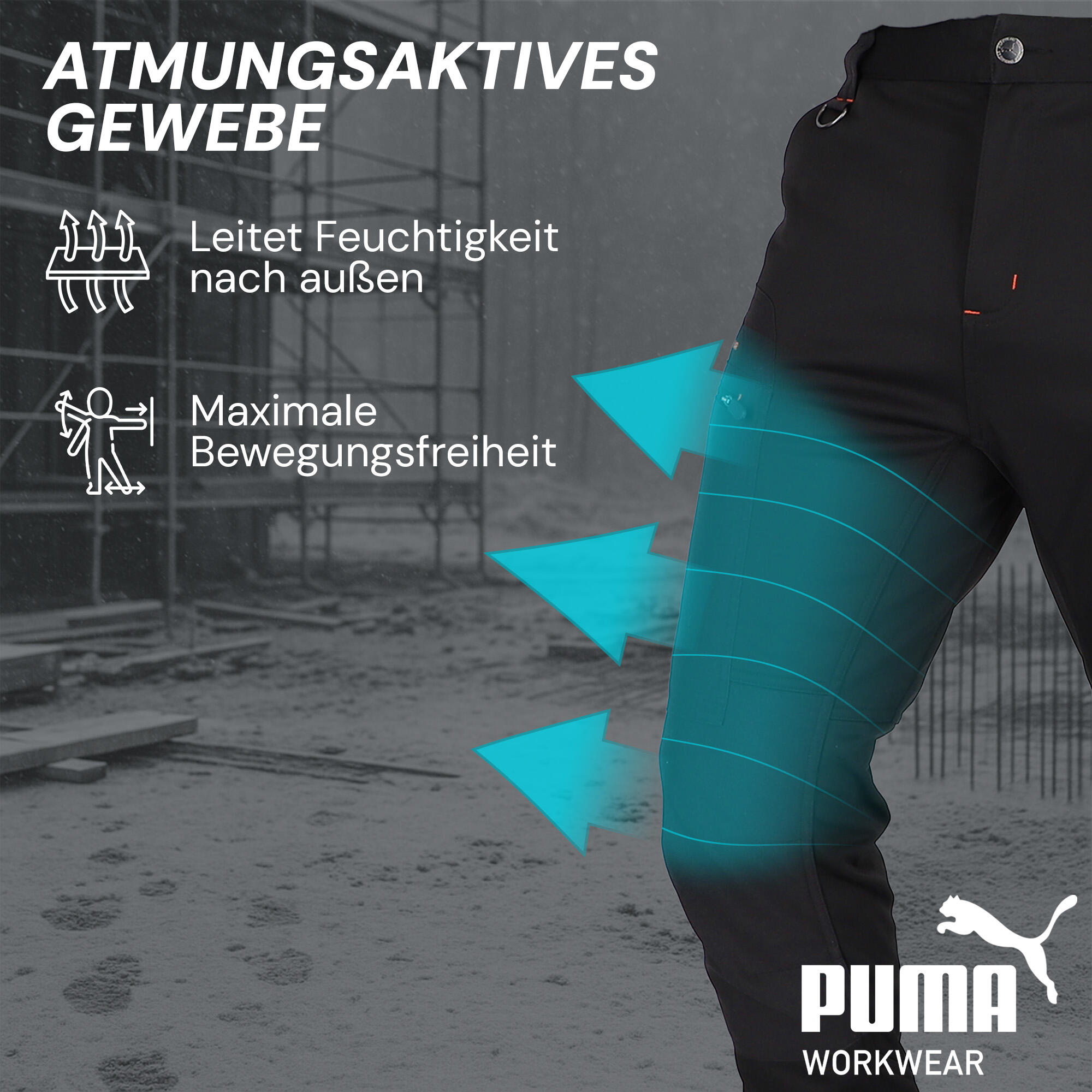 Puma Workwear ProOne Alpine gefütterte Outdoor Herrenhose 4/7