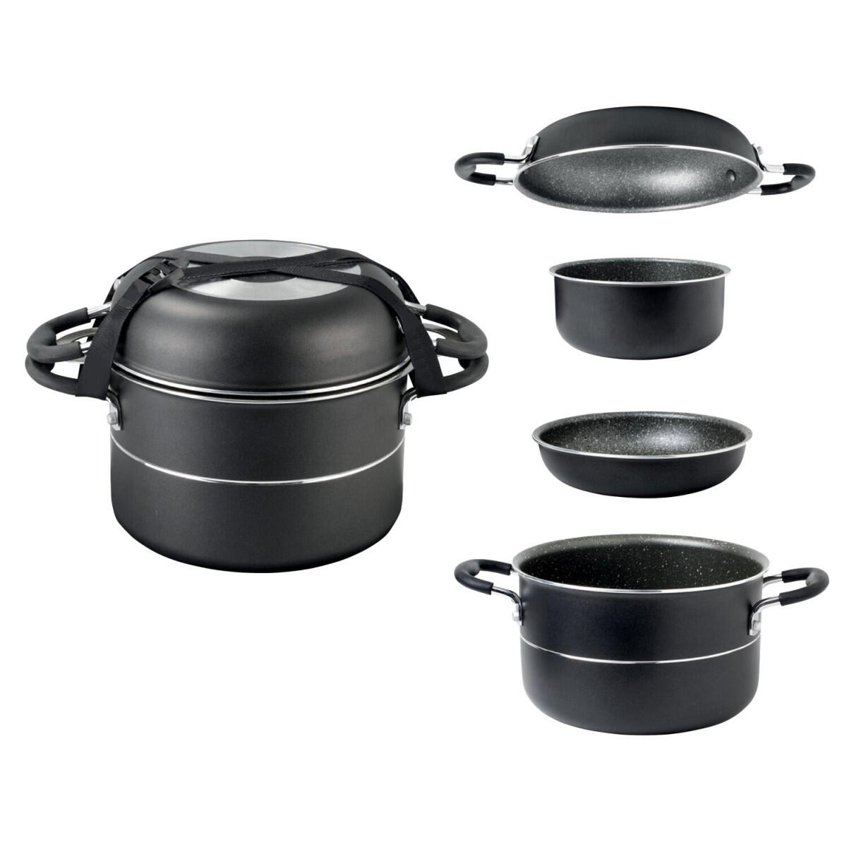 INCASA Popote en aluminium 8 pièces - Camping 1/5