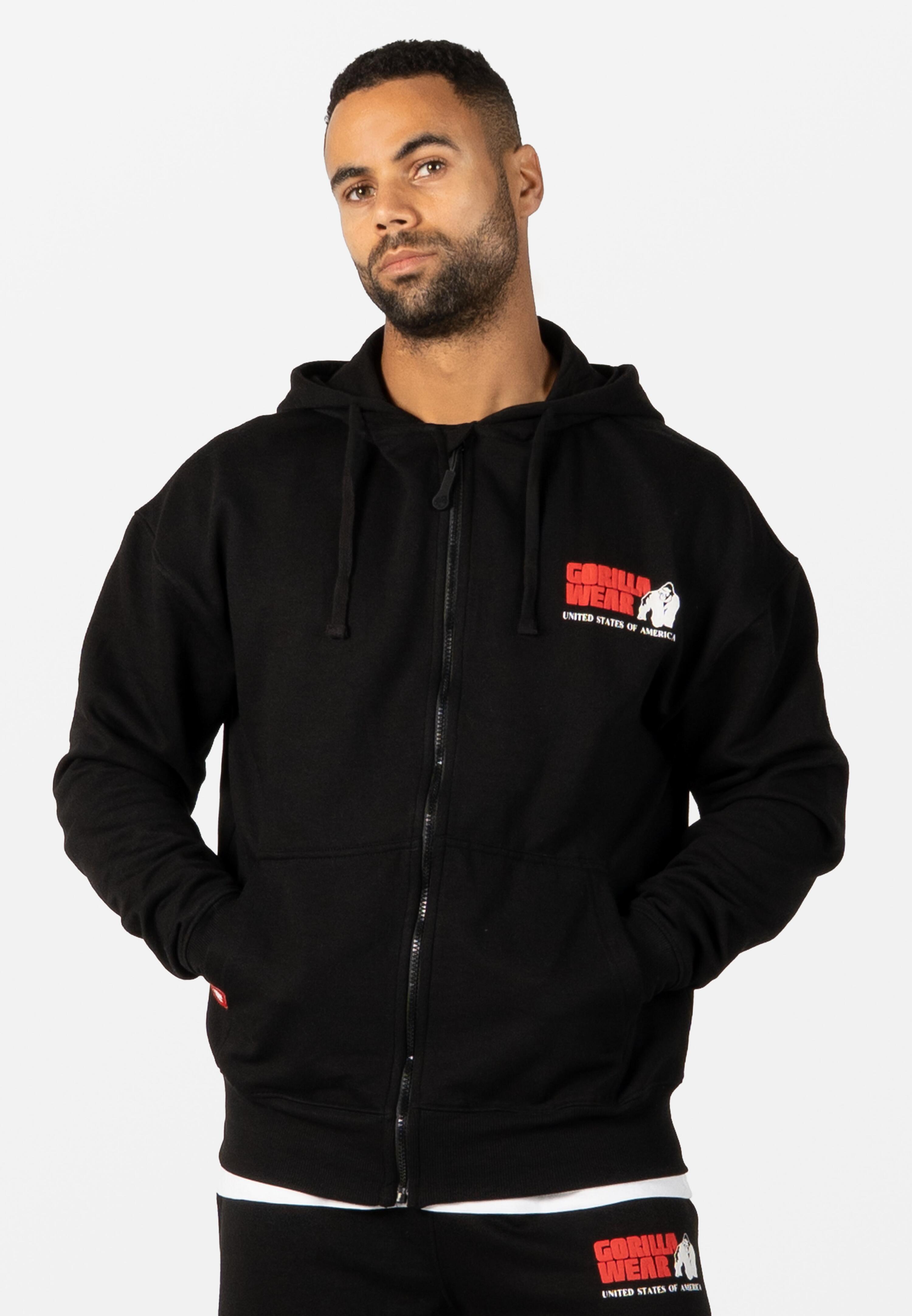 Classic Énorme Sweat à capuche zippé - Noir 1/6