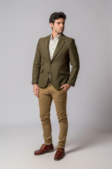 CHAQUETA LANA ESPIGA VERDE 4/5