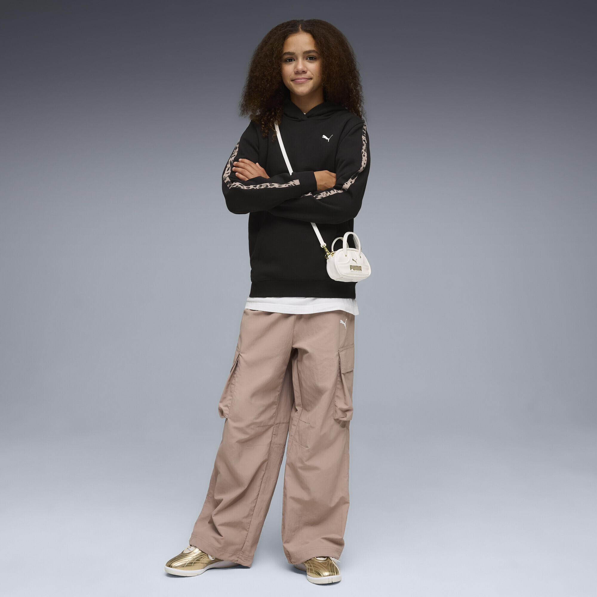 Dětská běh rukáv s leopardím vzorem Essentials PUMA 4/5