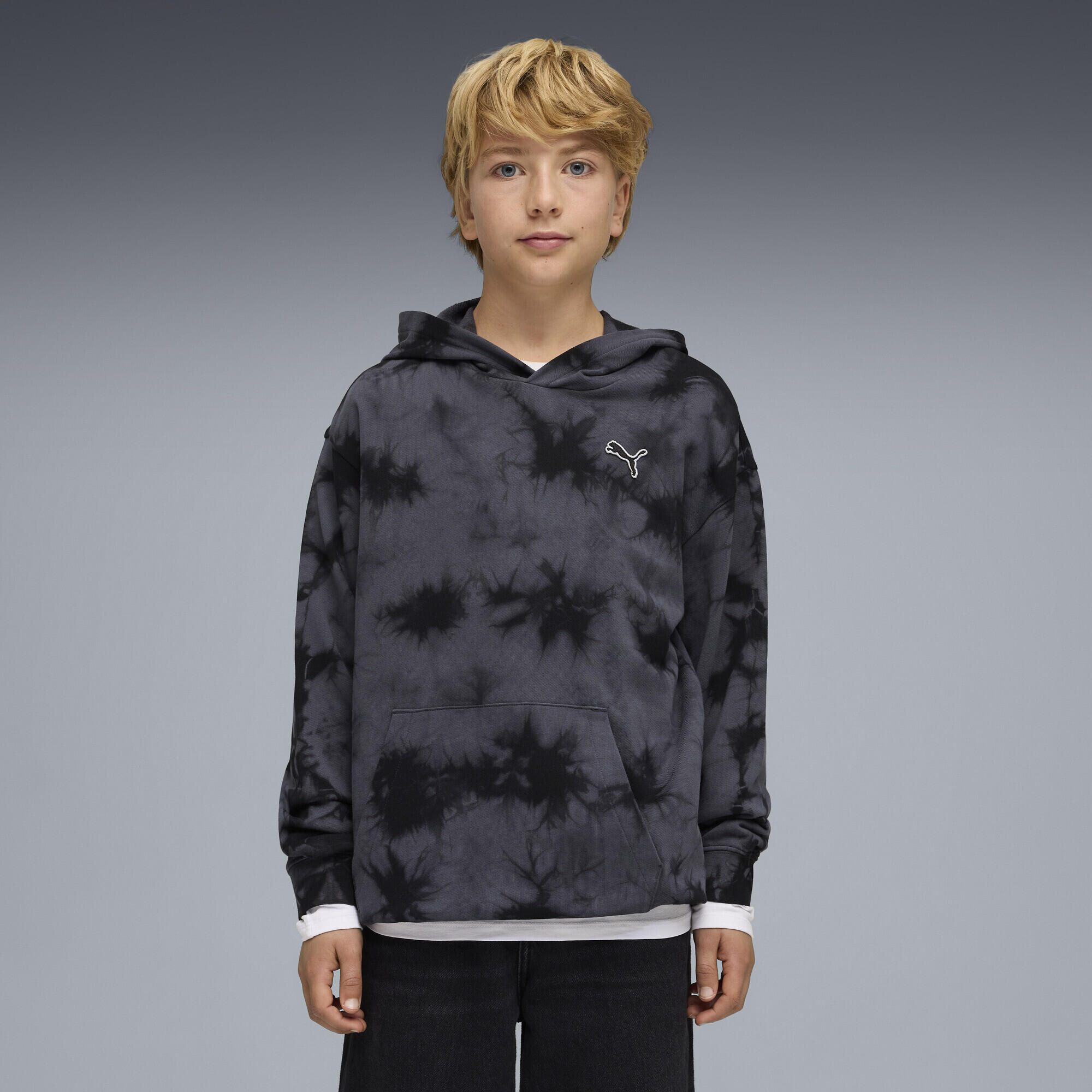 Felpa con cappuccio Essentials Tie-Dye dal taglio morbido per ragazzi PUMA 2/6