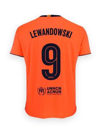 Replika koszulki wyjazdowej FC Barcelona 25-26 Premium – Lewandowski 9
