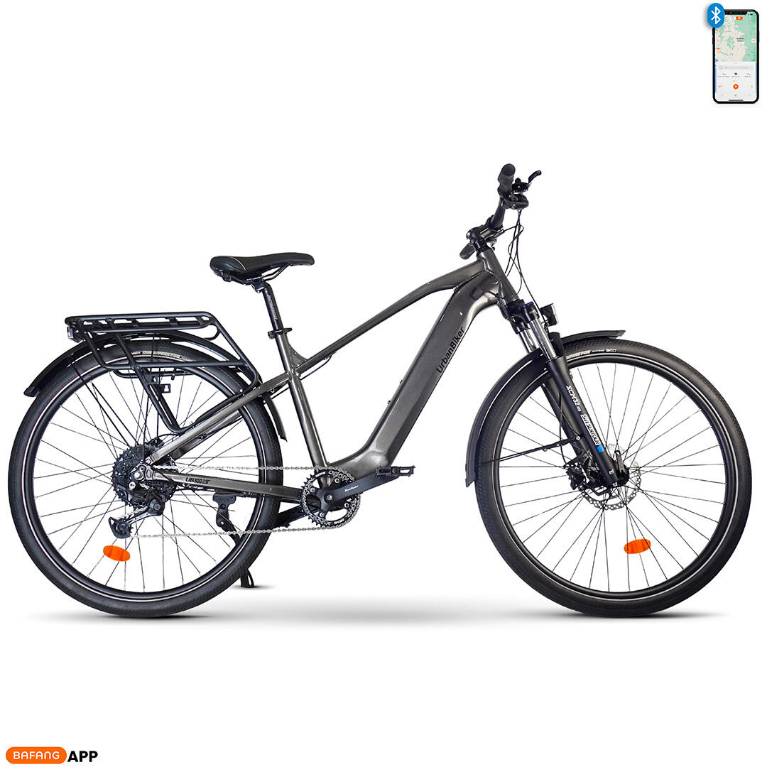 Urbanbiker - Ub300b Fe | Vtc Électrique Equipement | Jusqu’à 140 Km | 29" - Vélo De Voyage - Gris - L/xl - 175-200 Cm - Decathlon