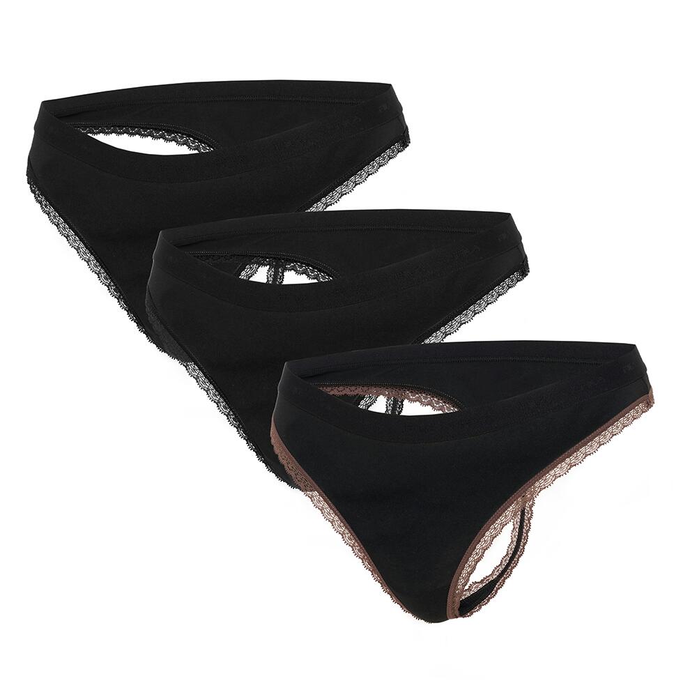 WOMAN STRING ELASTIC WITH LOGO PACK OF 3 PIECES 3/4