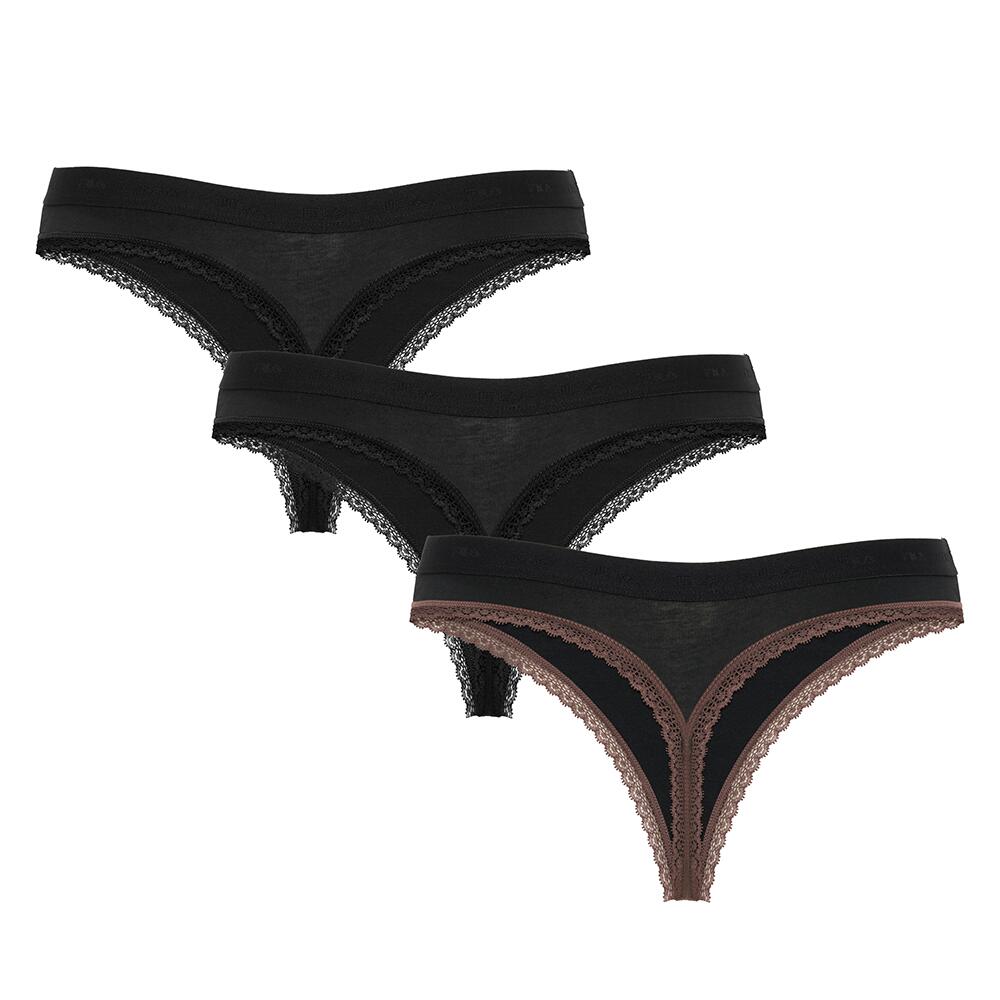 WOMAN STRING ELASTIC WITH LOGO PACK OF 3 PIECES 4/4