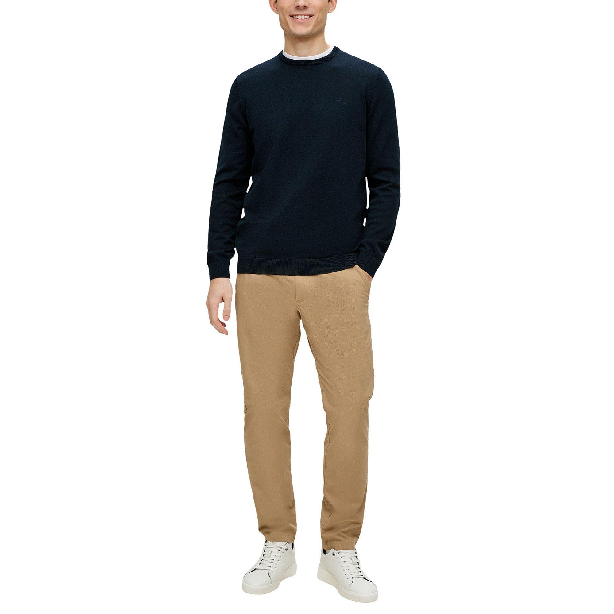 Strickpullover Herren 1er Pack Bequem sitzend-Basic Strickpullover 4/4