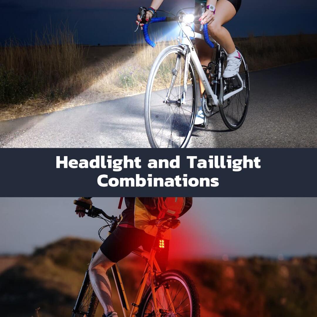 Fietsverlichting Set LED USB oplaadbaar Voor/Achter 2/8