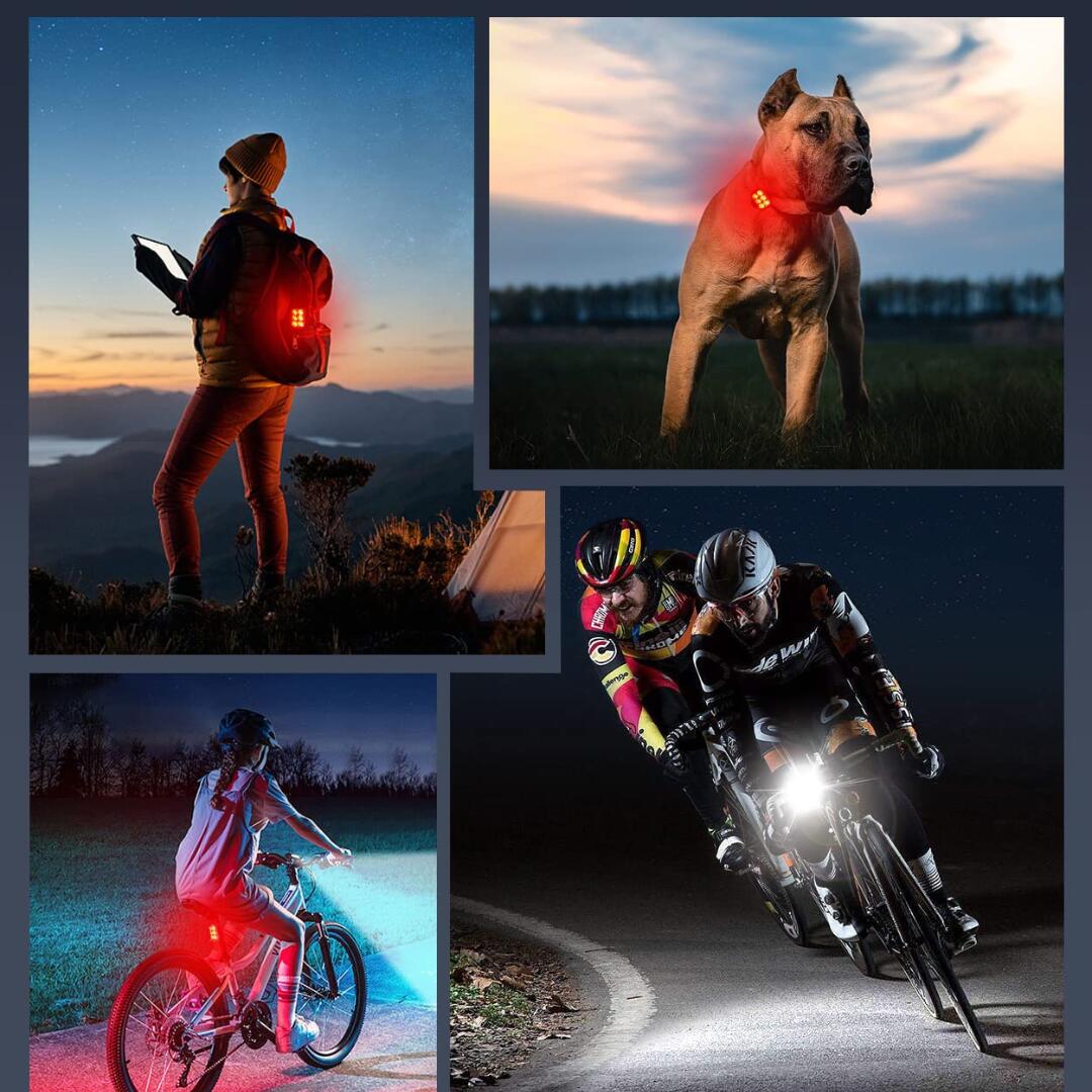Kit d'éclairage de vélo rechargeable par USB - 6 modes de luminosité - Installation facile sur route - Sport Kit d'éclairage de vélo rechargeable par USB - 6 modes de luminosité - Installation facile sur route - Sport