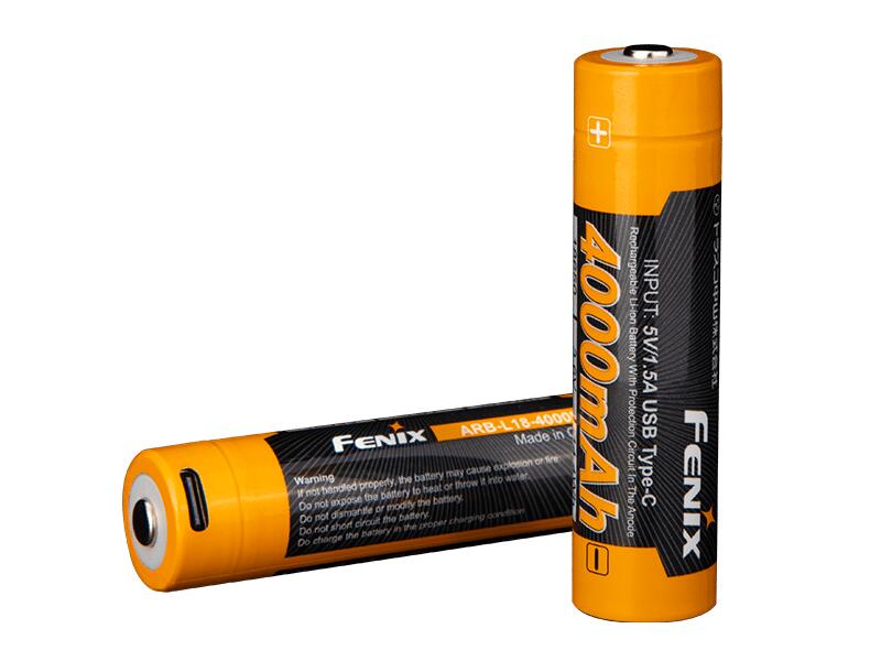 Batterie rechargeable 18650 avec port de charge USB-C - 4000 mAh 2/3