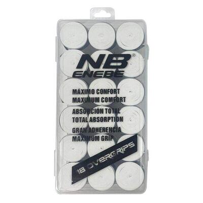 Box of 18 enebe smooth white overgrips a003779.002