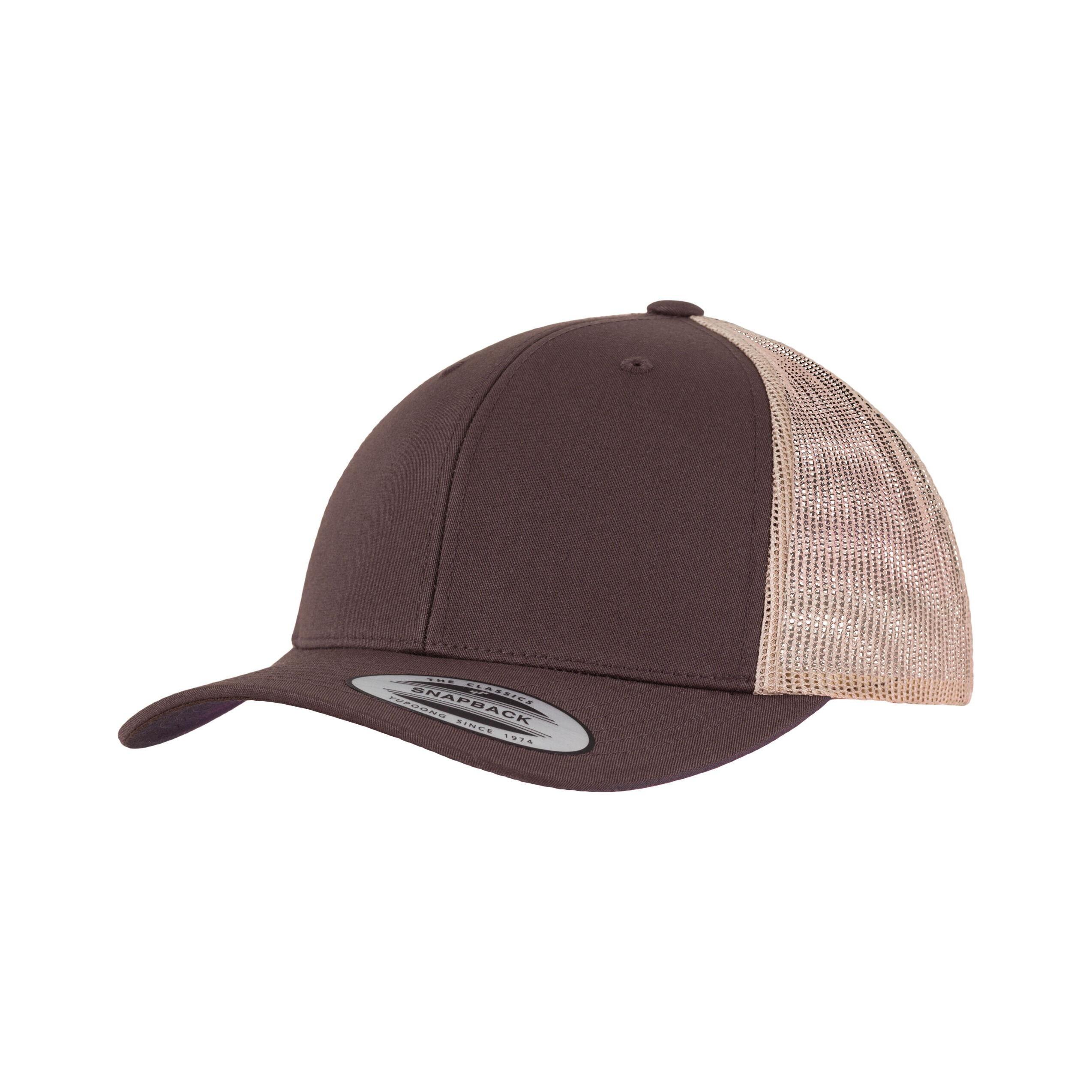 Cappellino Da Camionista Retrò A Due Tonalit? Flexfit Marrone Kaki 3/4
