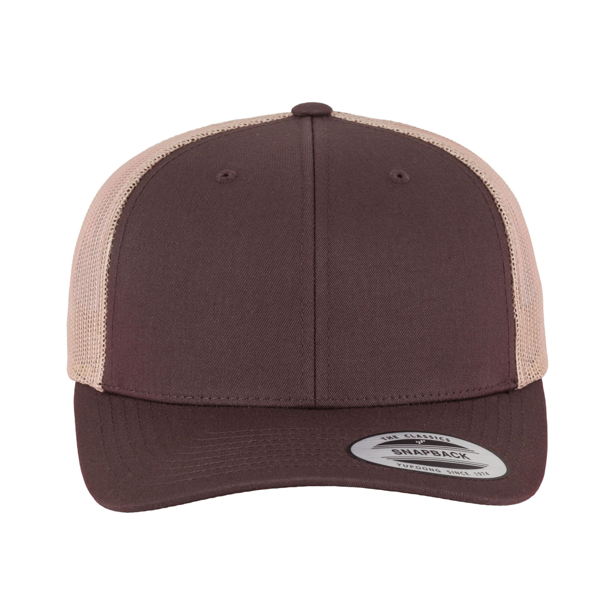 Cappellino Da Camionista Retrò A Due Tonalit? Flexfit Marrone Kaki 2/4