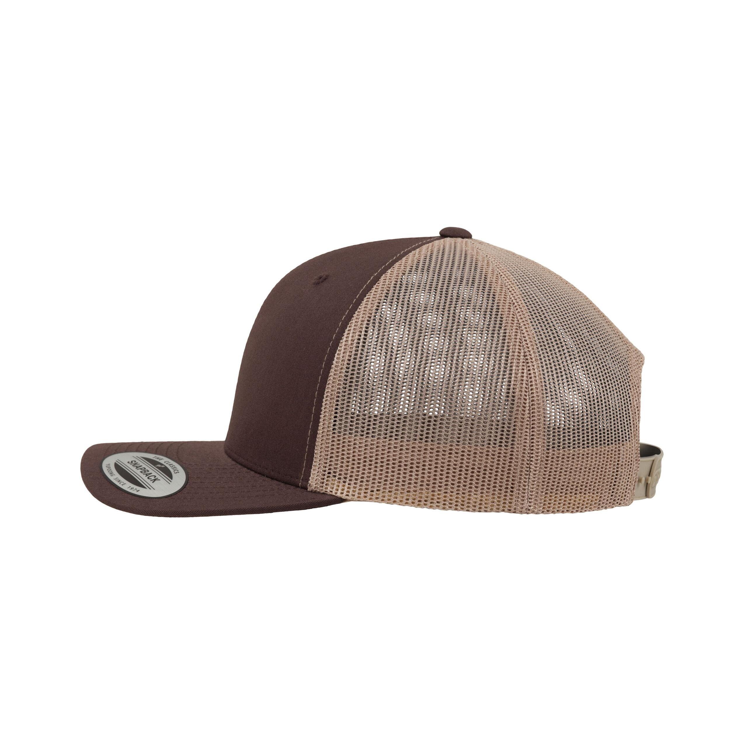 Cappellino Da Camionista Retrò A Due Tonalit? Flexfit Marrone Kaki 4/4