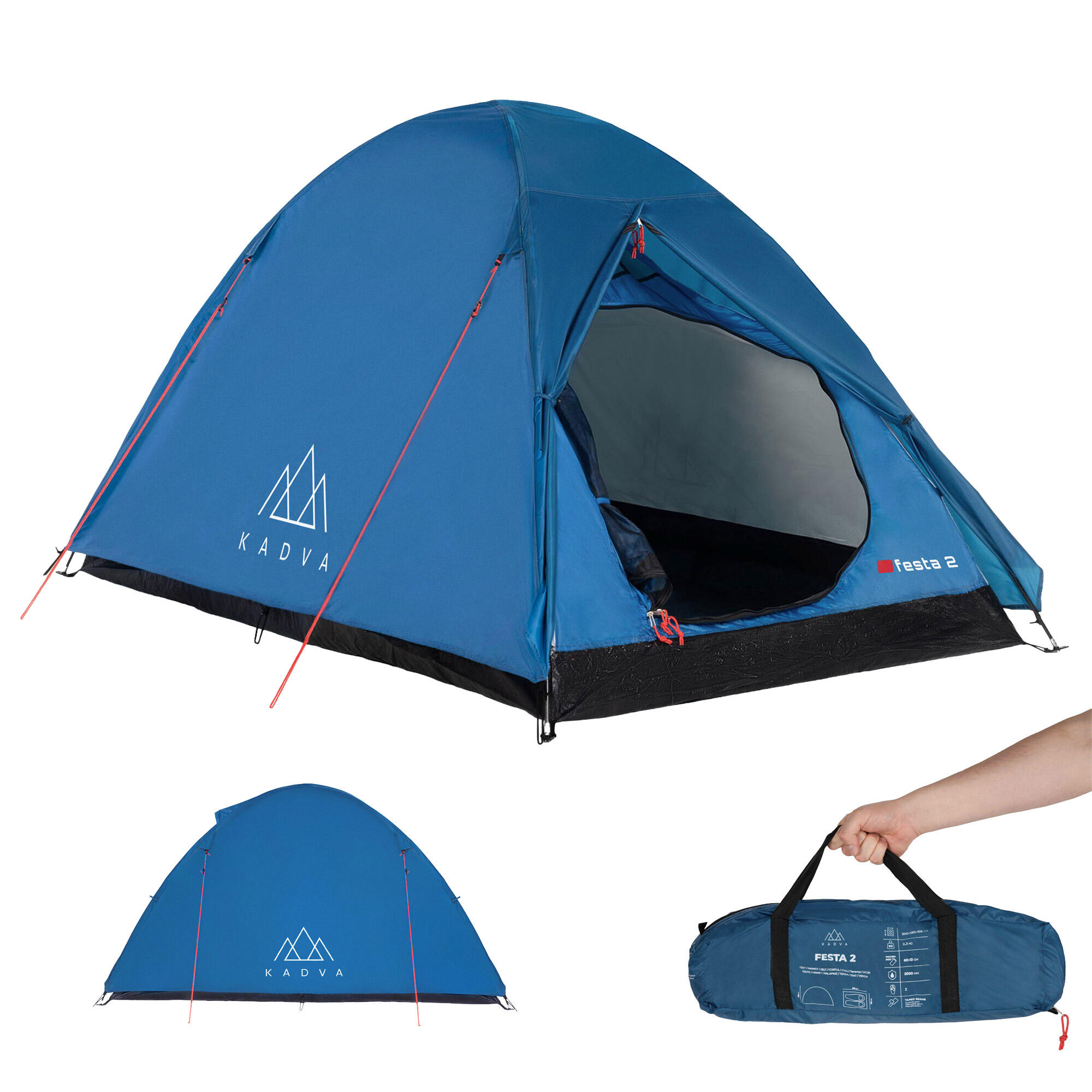 KADVA Kempovací stan Festa 2 pro 2 osoby
