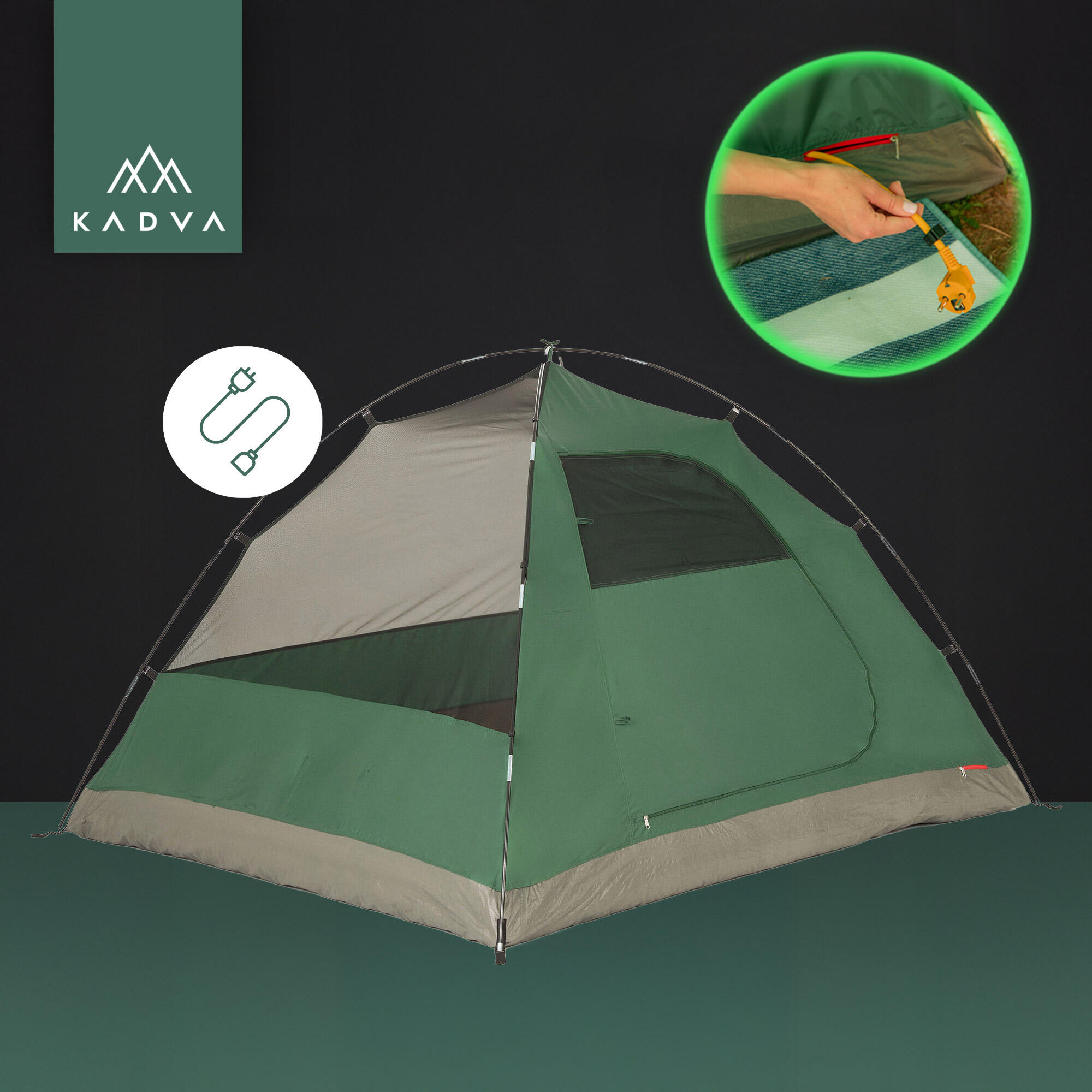 Tente de camping 3 places KADVA Kavio 3 7/7