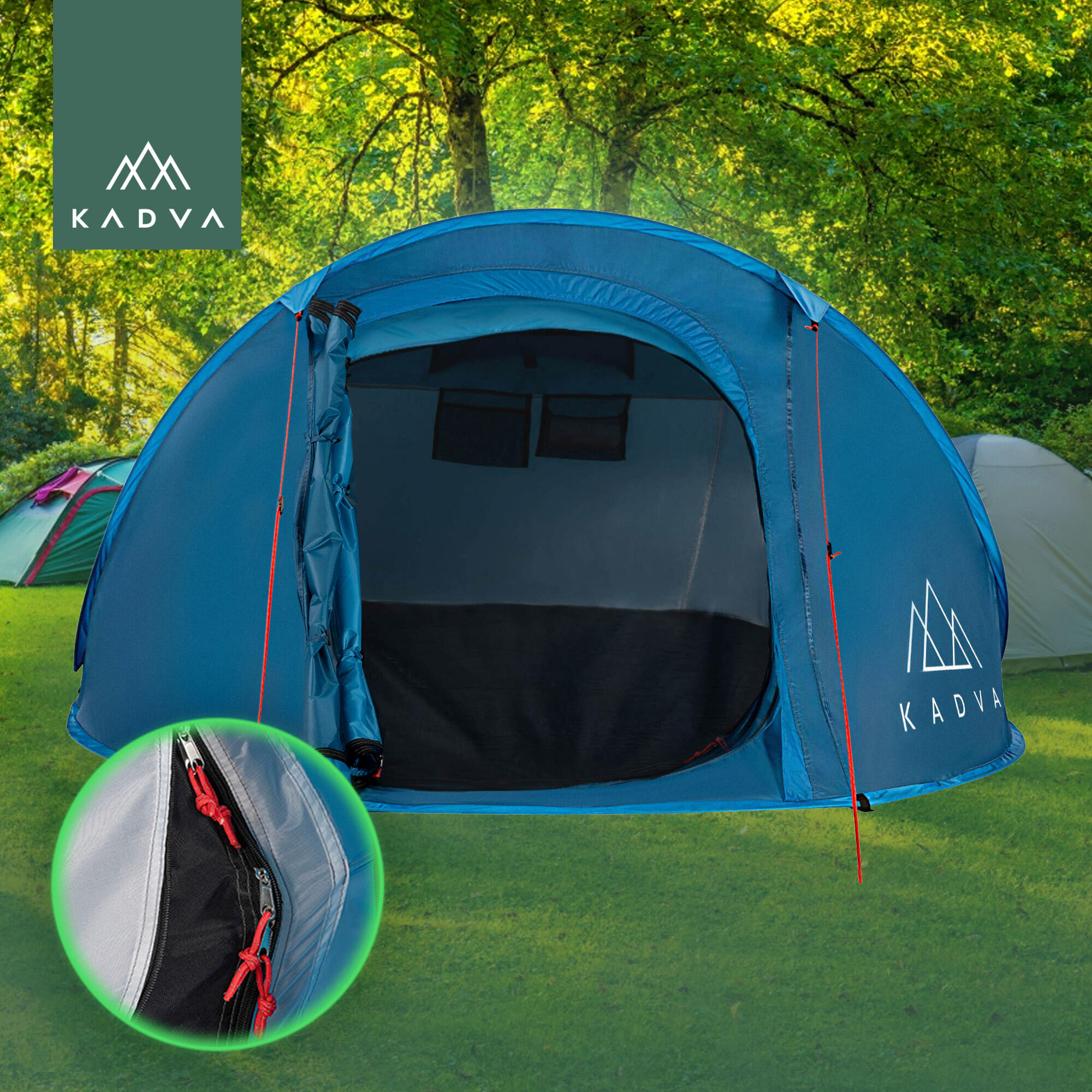 KADVA Tartuga 3 barraca de acampamento para 3 pessoas 5/7