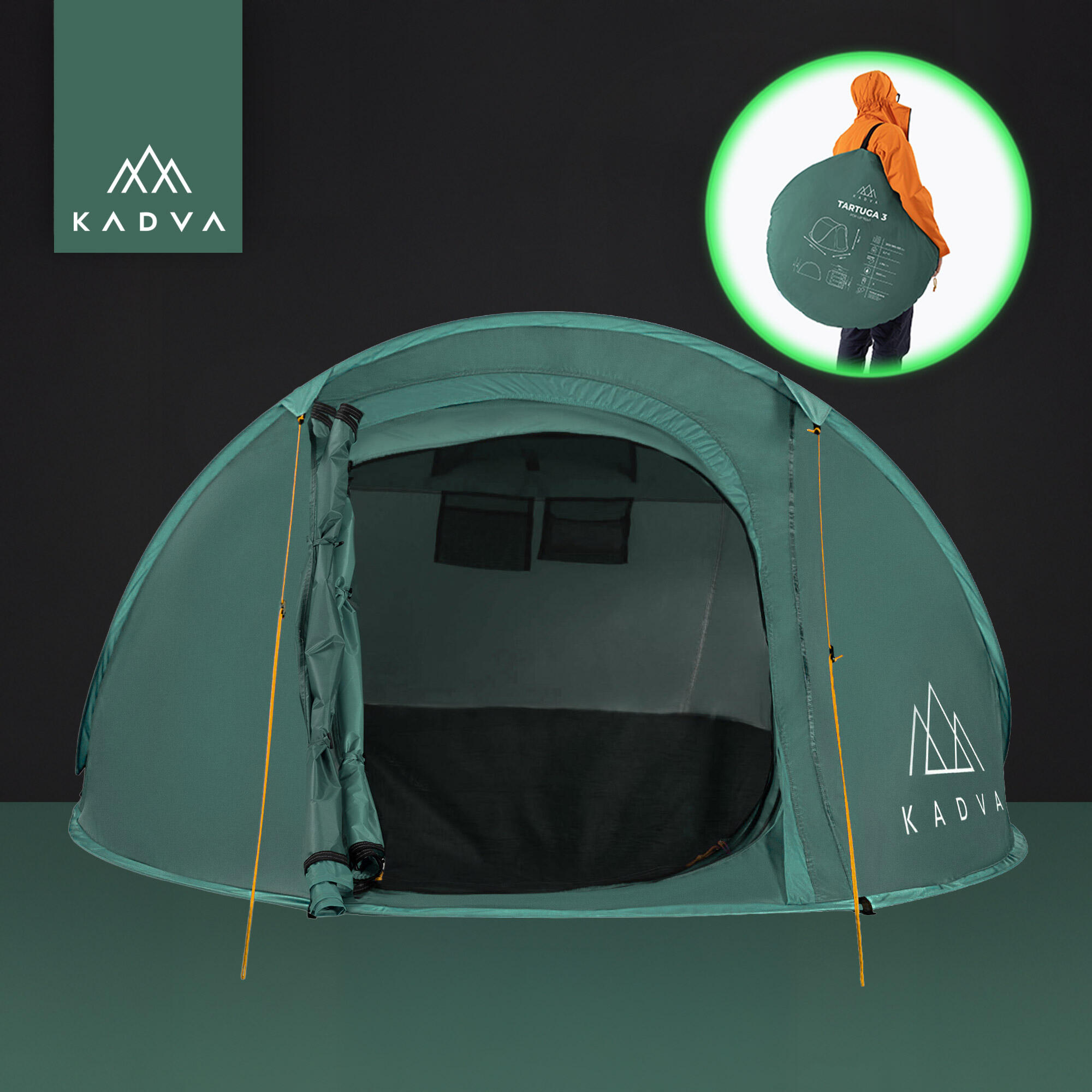 KADVA Tartuga 3 3-Personen-Campingzelt 7/7