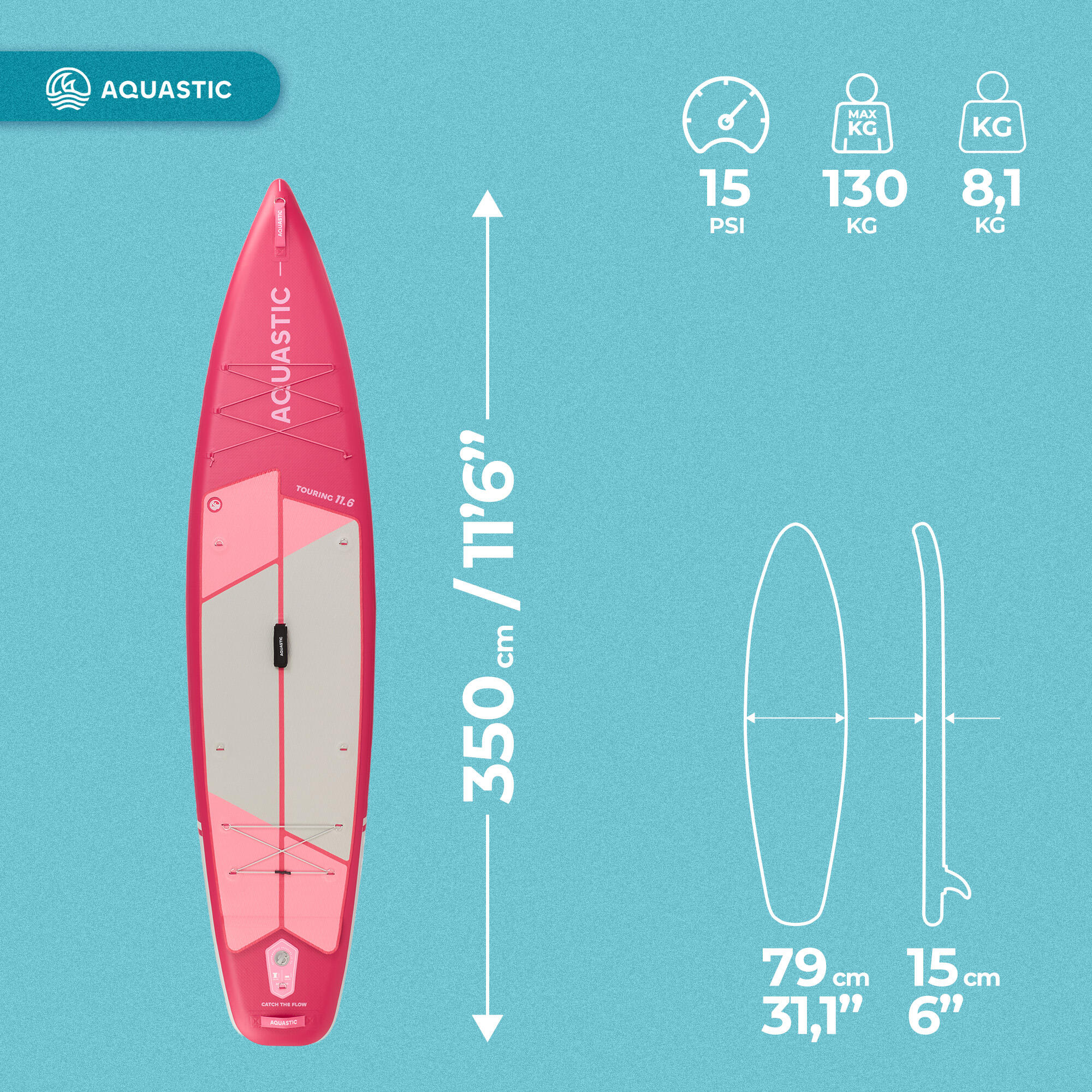 Tavola SUP AQUASTIC Touring 11'6" 2/7