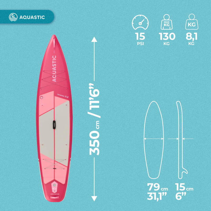 Placa SUP AQUASTIC Touring 11'6" Set cu scaun