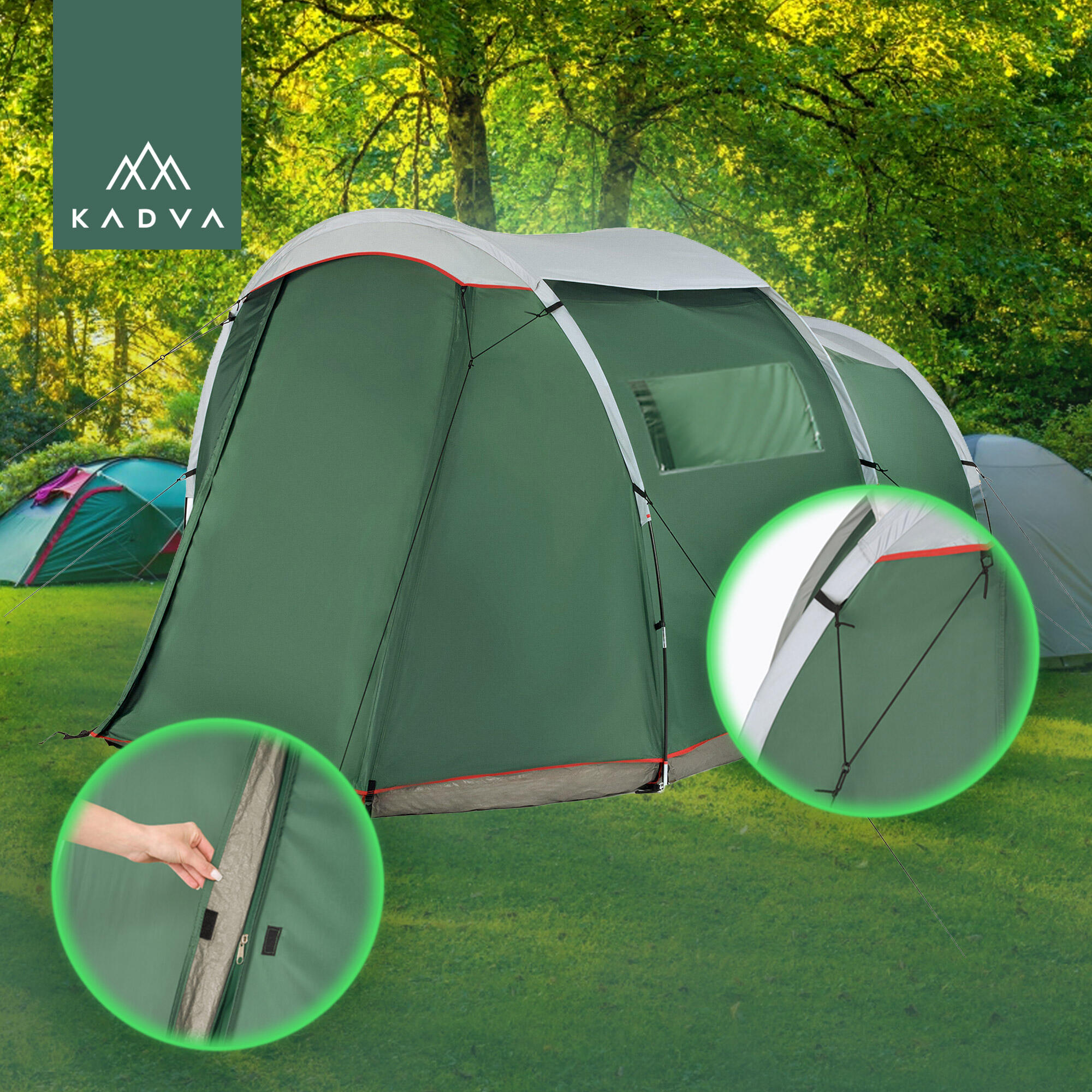 Barraca de camping para 4 pessoas KADVA Kavio 4.4 5/7
