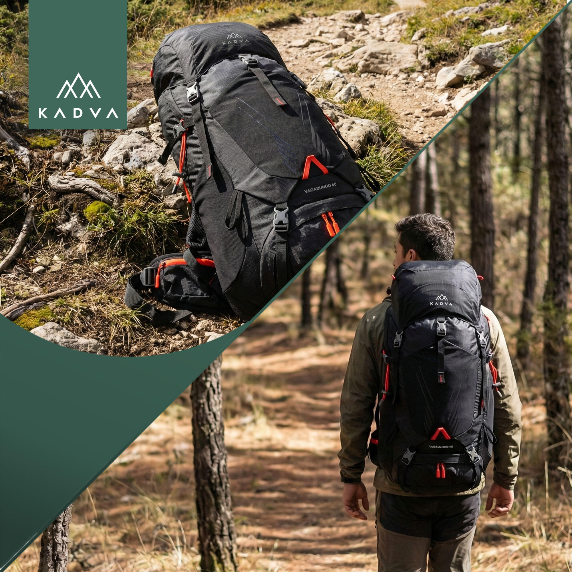 Mochila de trekking KADVA Vagabundo 40 l 6/7
