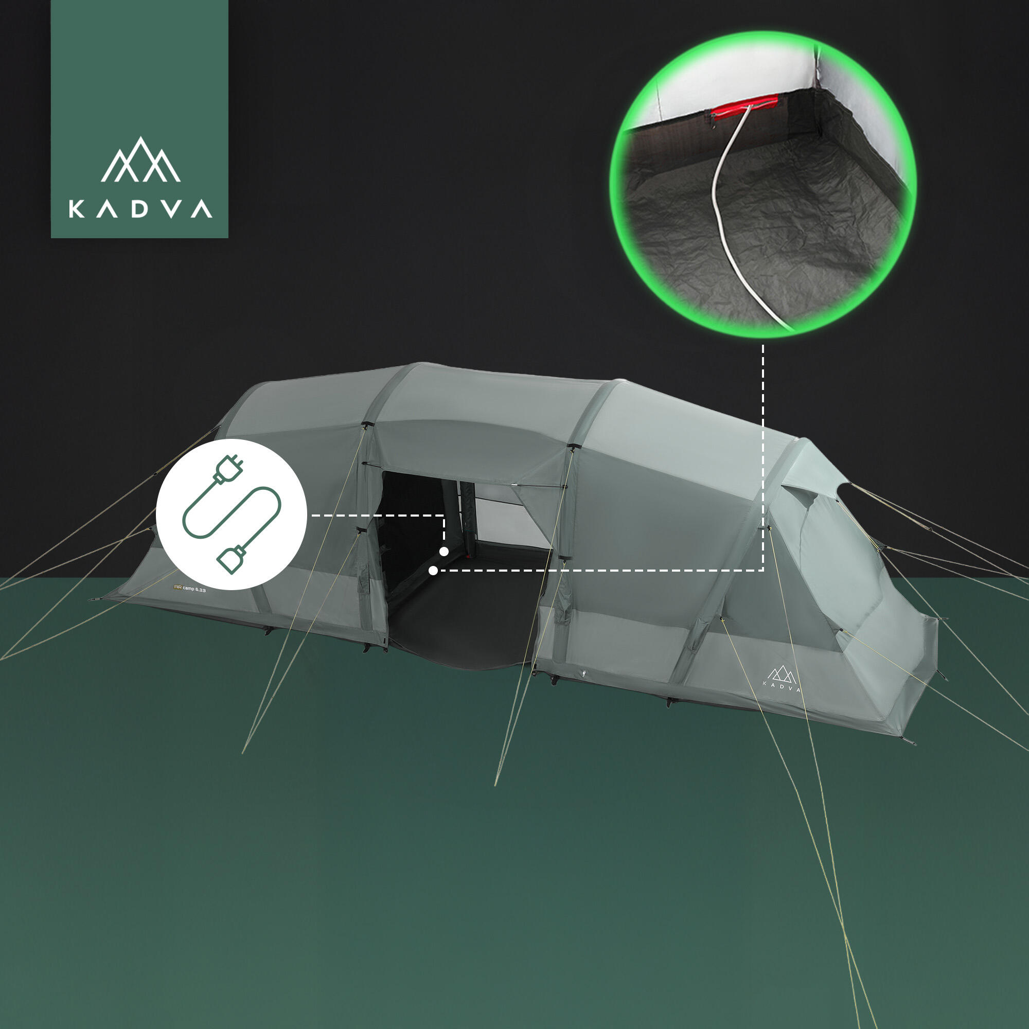 KADVA AIRcamp 6.33 Tenda da campeggio per 6 persone 7/7