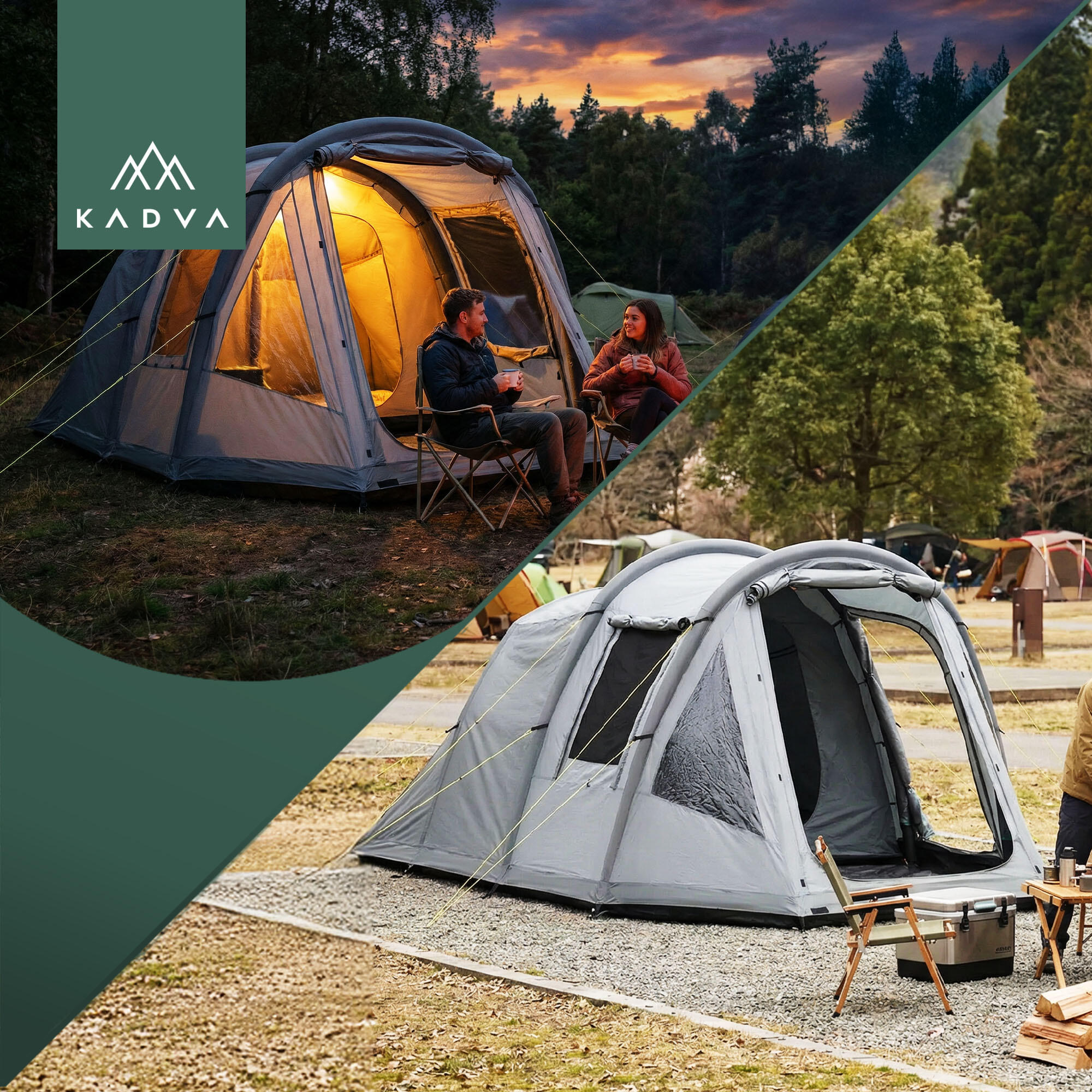Tenda de acampamento KADVA AIRcamp 4.4 para 4 pessoas 7/7
