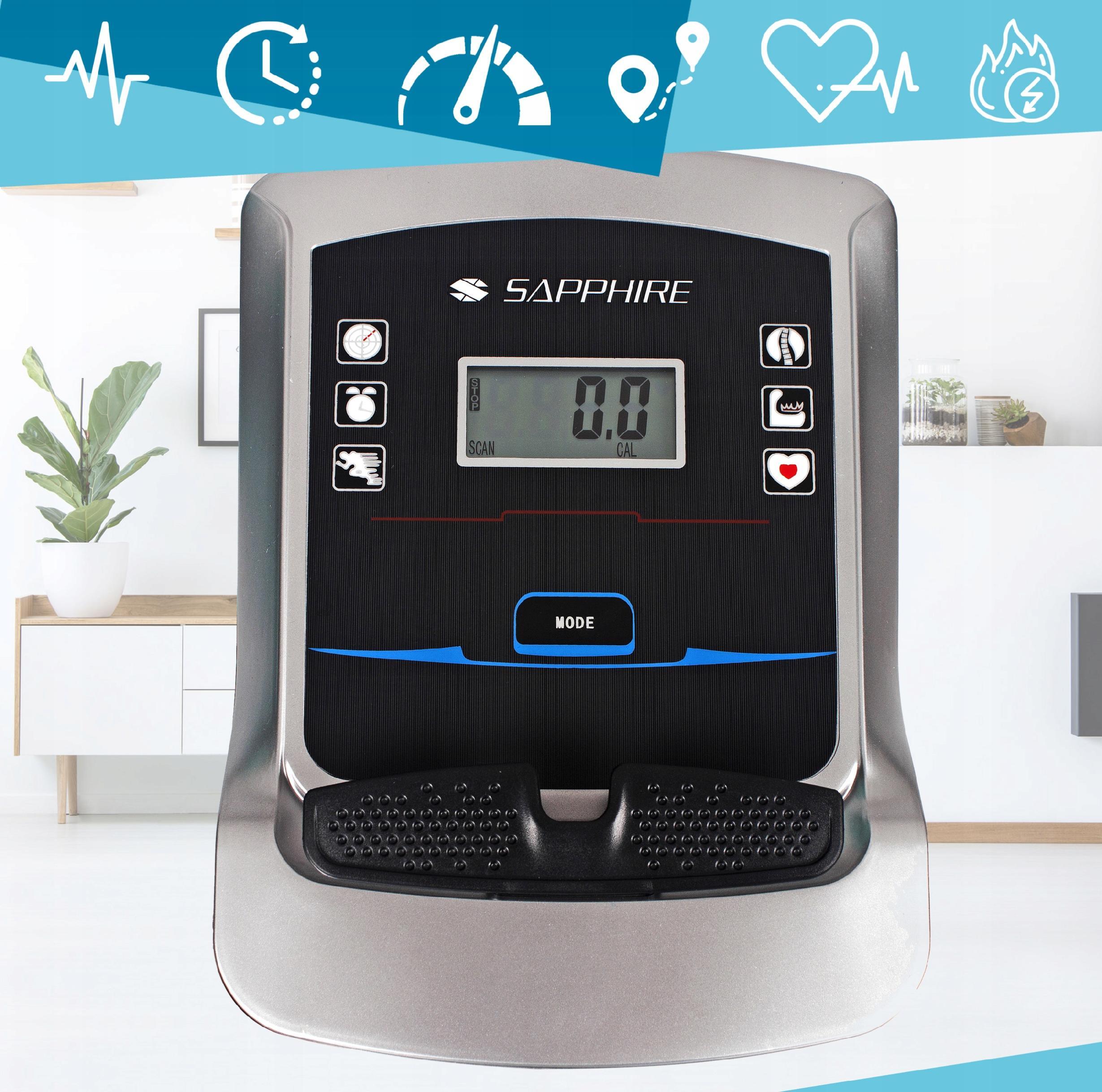 ROWER stacjonarny magnetyczny QUADRO rowerek TRENINGOWY do ćwiczeń SAPPHIRE 5/7