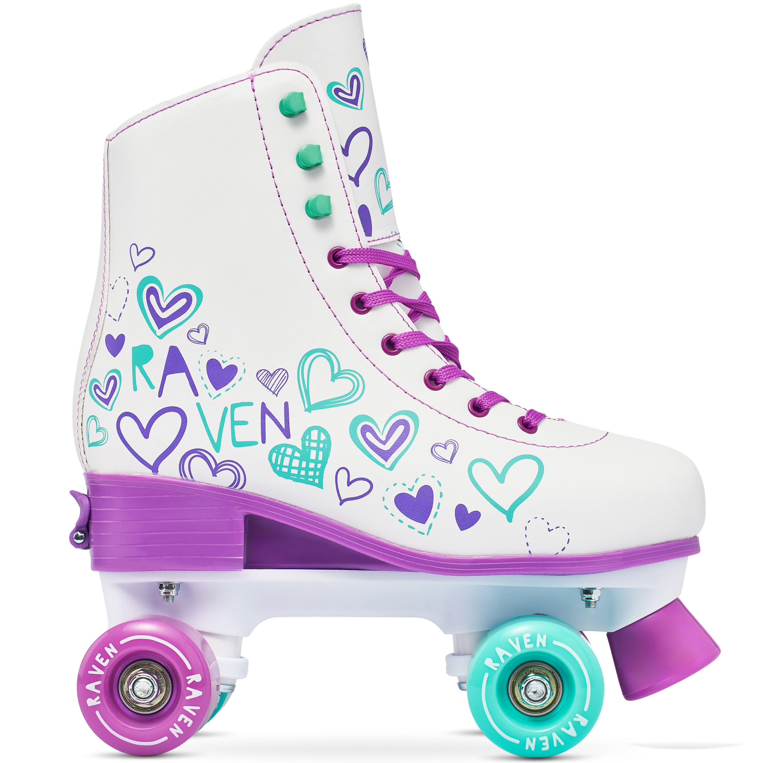 Patins de 4 rodas clássicos ajustável Raven Trista Violeta/Menta 3/7