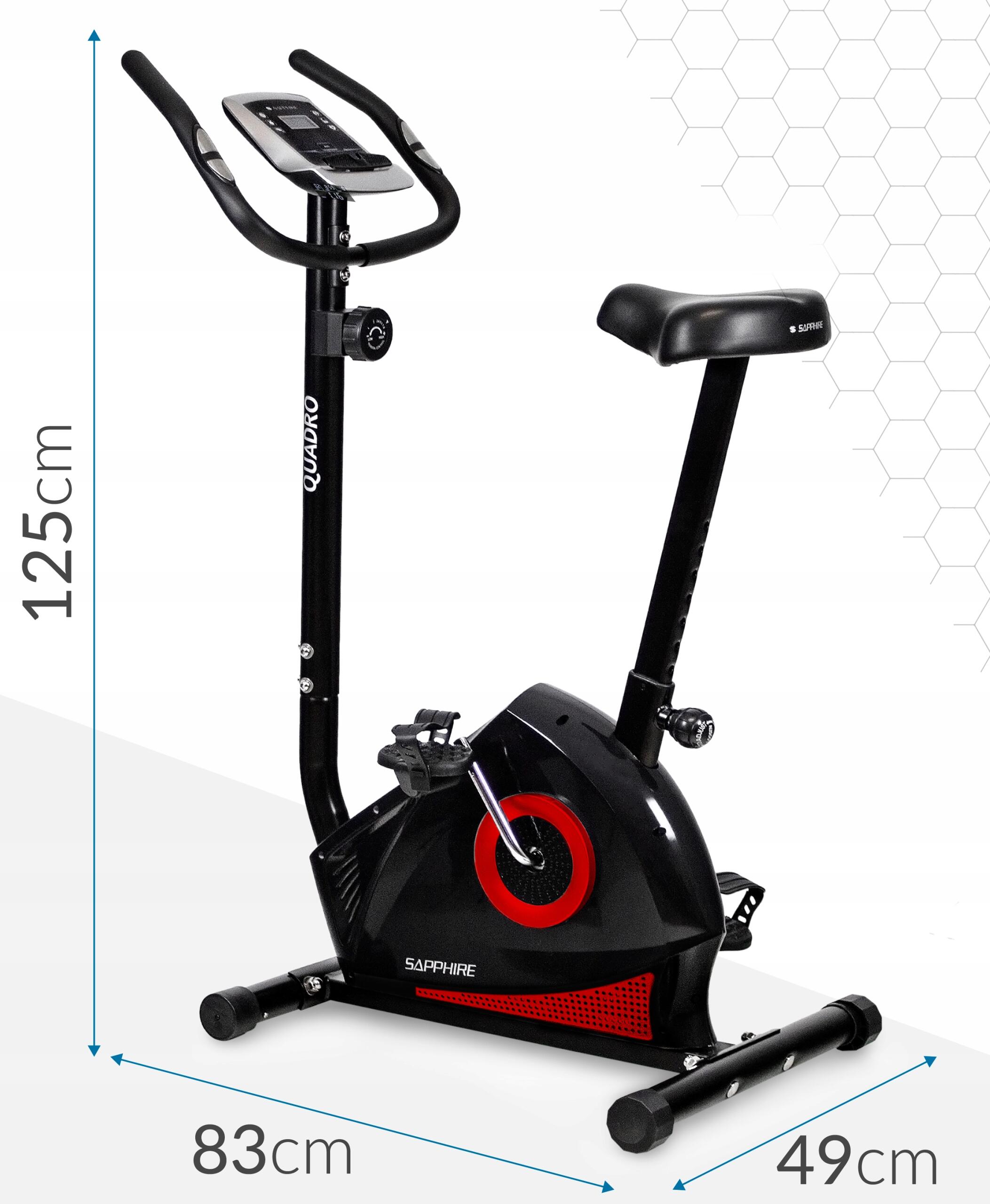 ROWER stacjonarny magnetyczny QUADRO rowerek TRENINGOWY do ćwiczeń SAPPHIRE 7/7