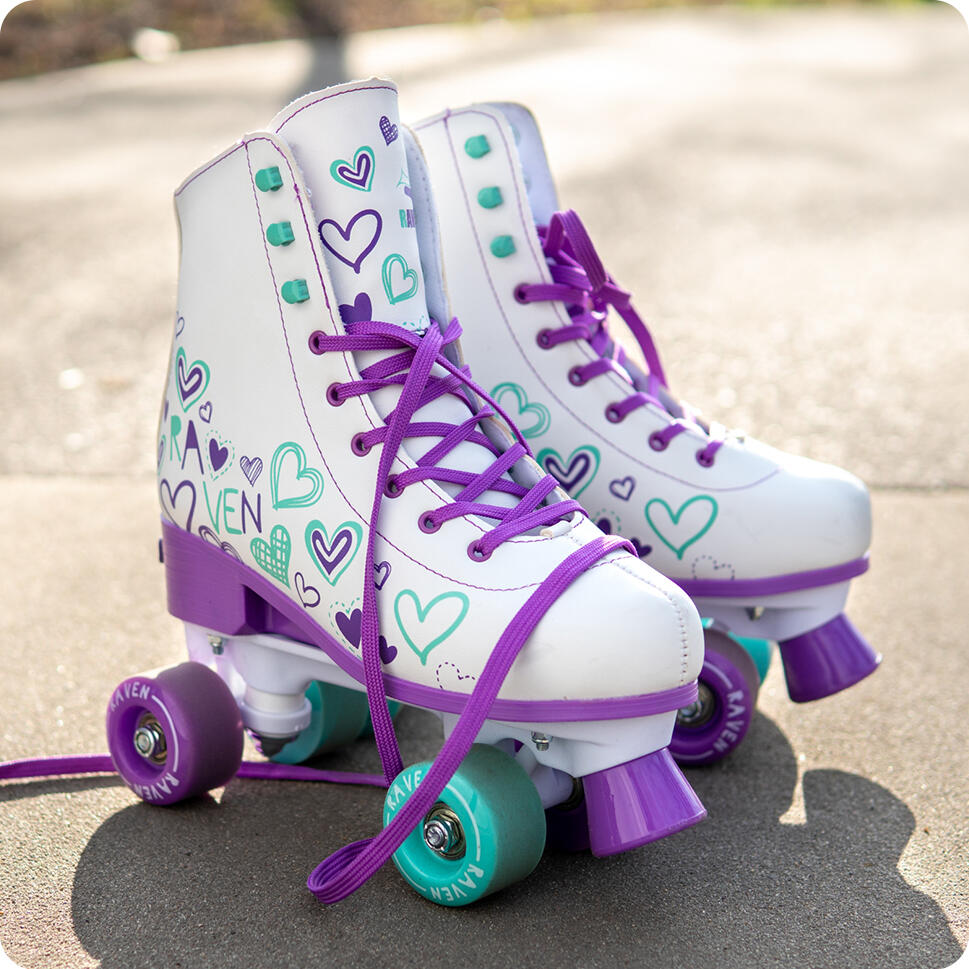 Patins de 4 rodas clássicos ajustável Raven Trista Violeta/Menta 6/7