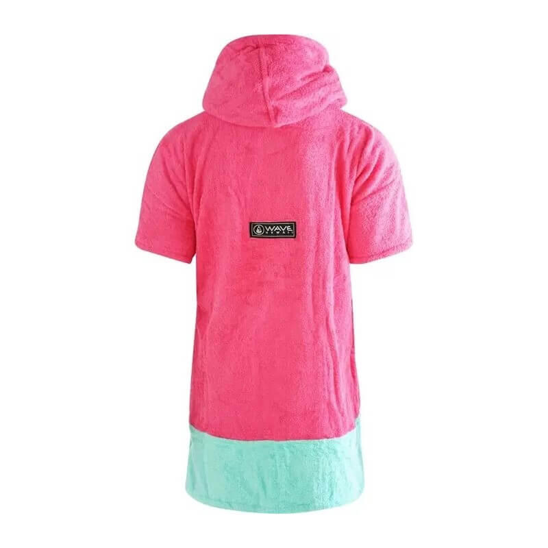Poncho welurowe dla dorosłych Wave Hawaii - Pink Wave 2/3
