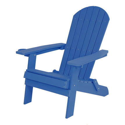 Chaise de camping Adirondack, Claire, Plastique, Bleue Claire