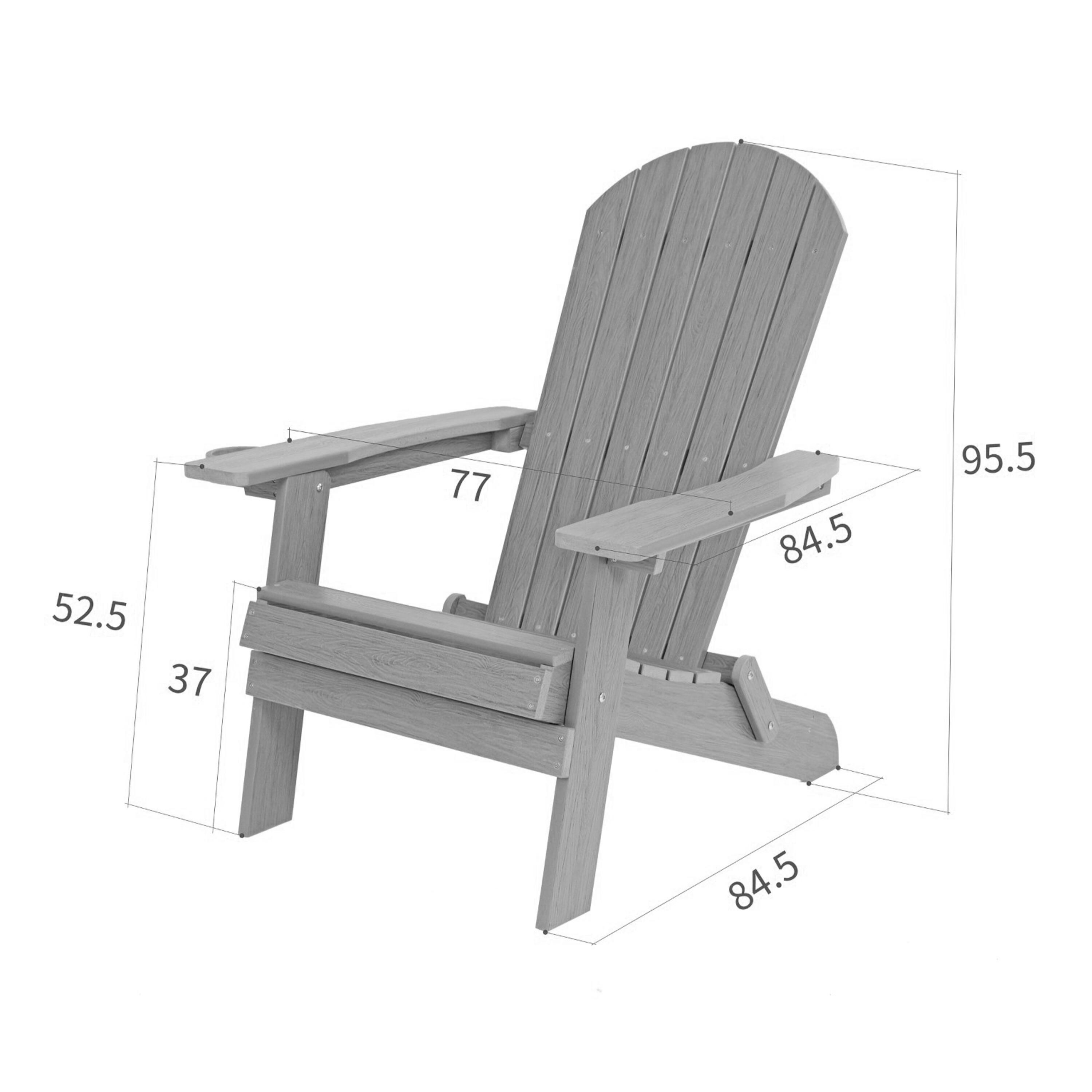 Sedia da campeggio Adirondack, Claire, Plastica, Bianca 4/7